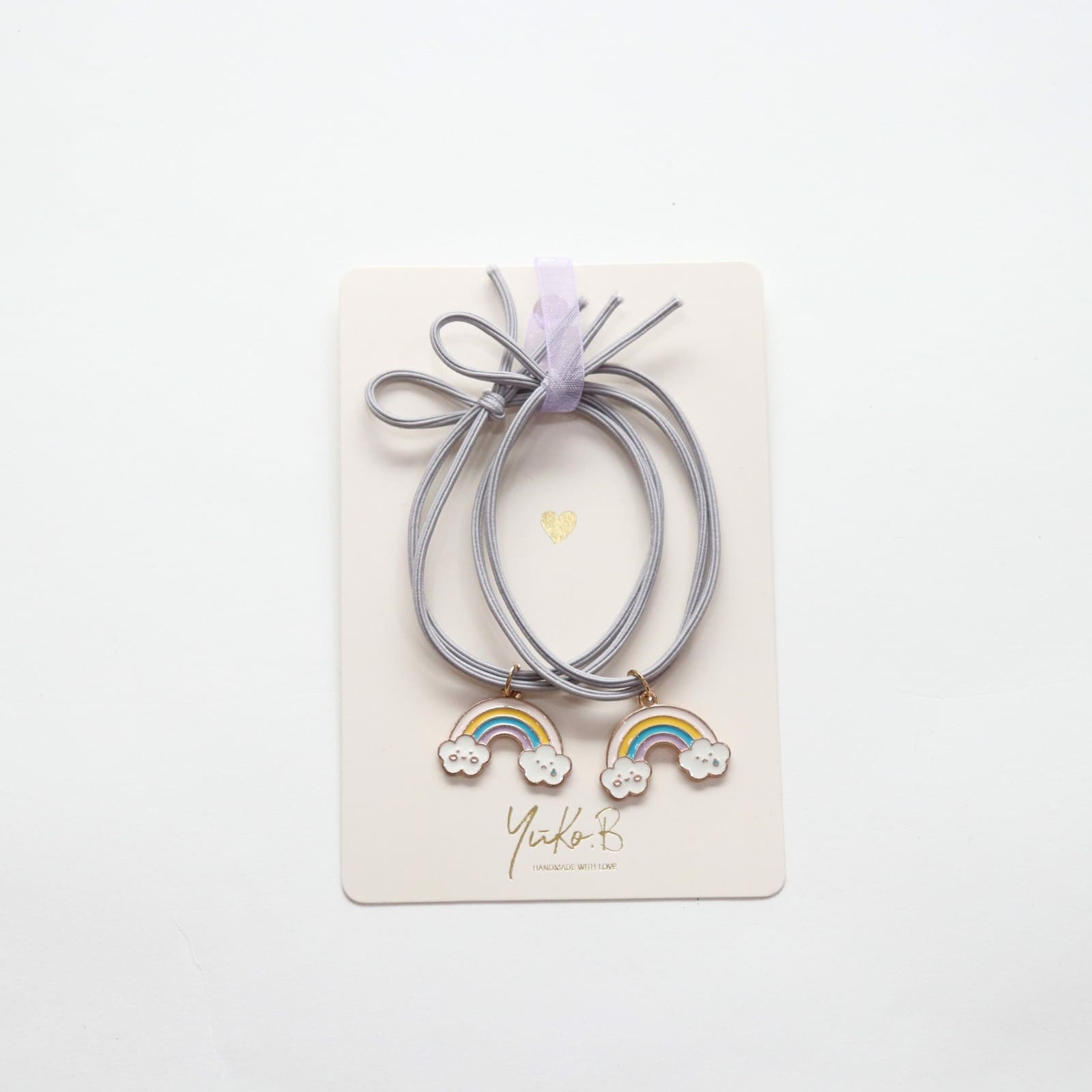 YUKO.B Haargummi 2er Pack Regenbogen