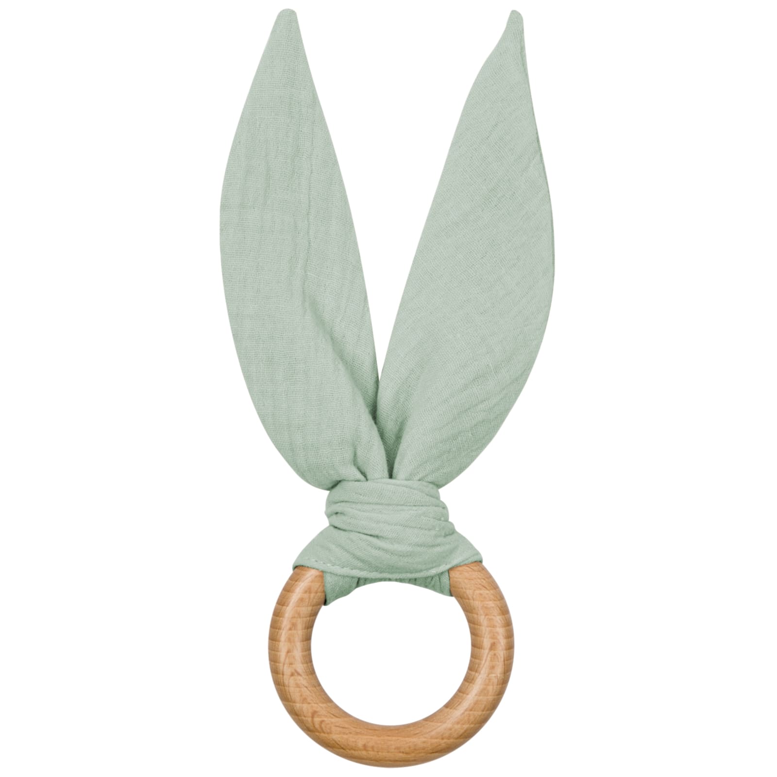 LIL'THINGS Anneau de dentition en bois lapin menthe
