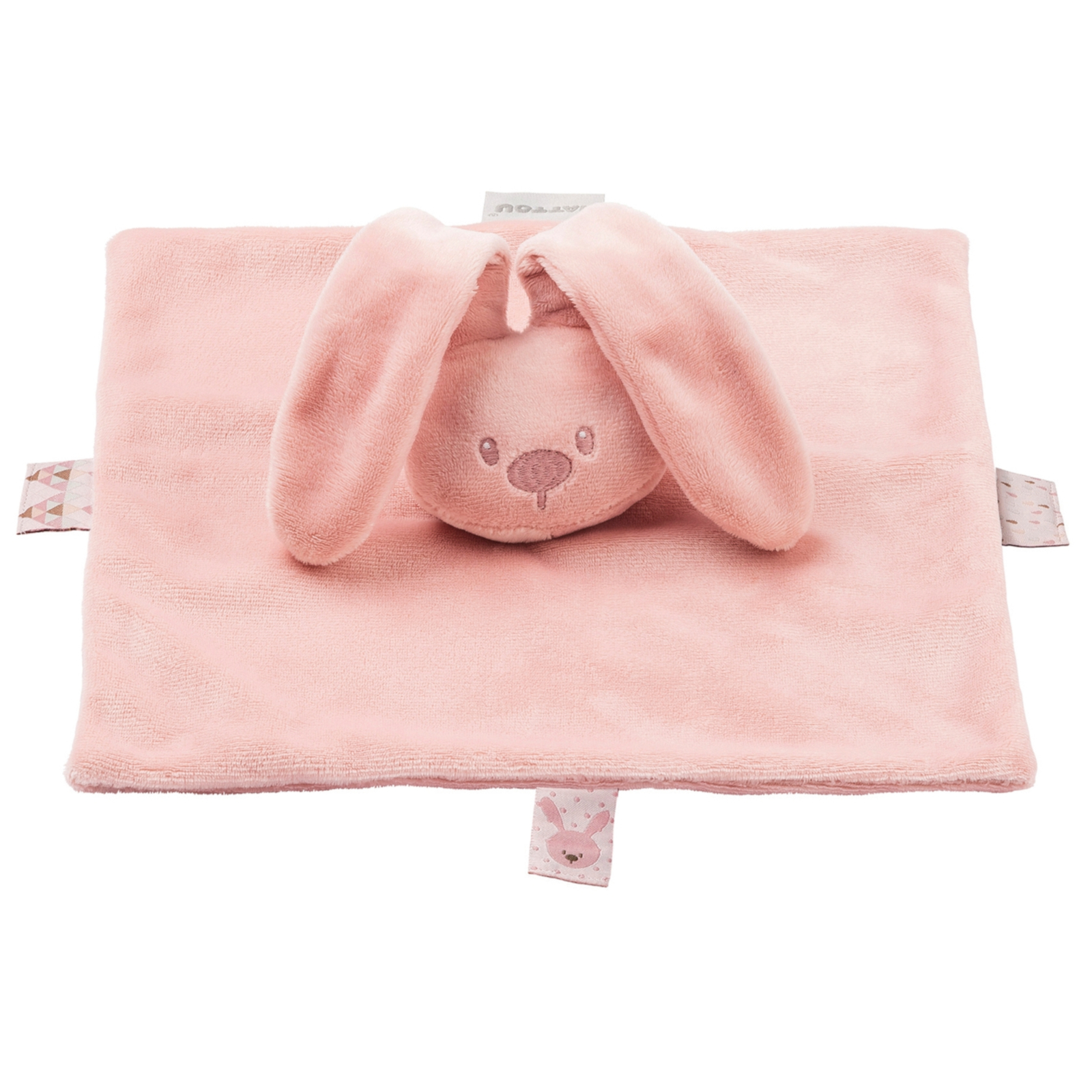 NATTOU Lapidou Kuscheltuch klein Hase altrosa