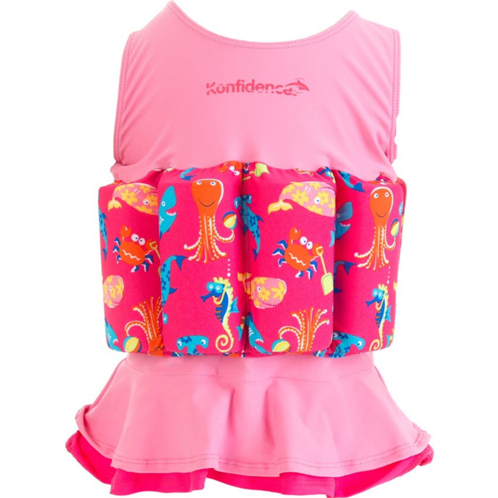 KONFIDENCE Badeanzug mit Schwimmhilfe Mia rosa, 12-24 Monate