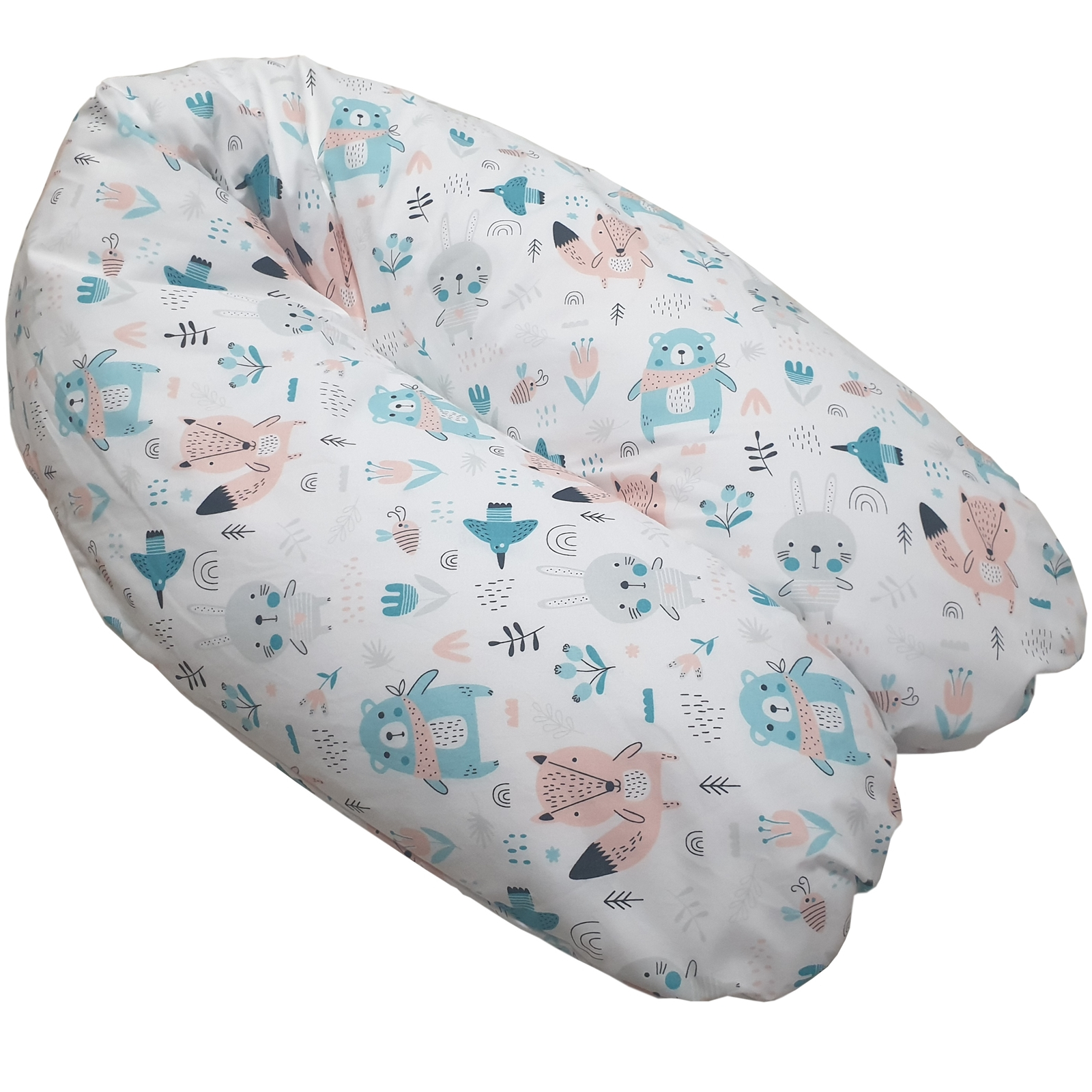 BISAL Stillkissenbezug Waldtiere türkis