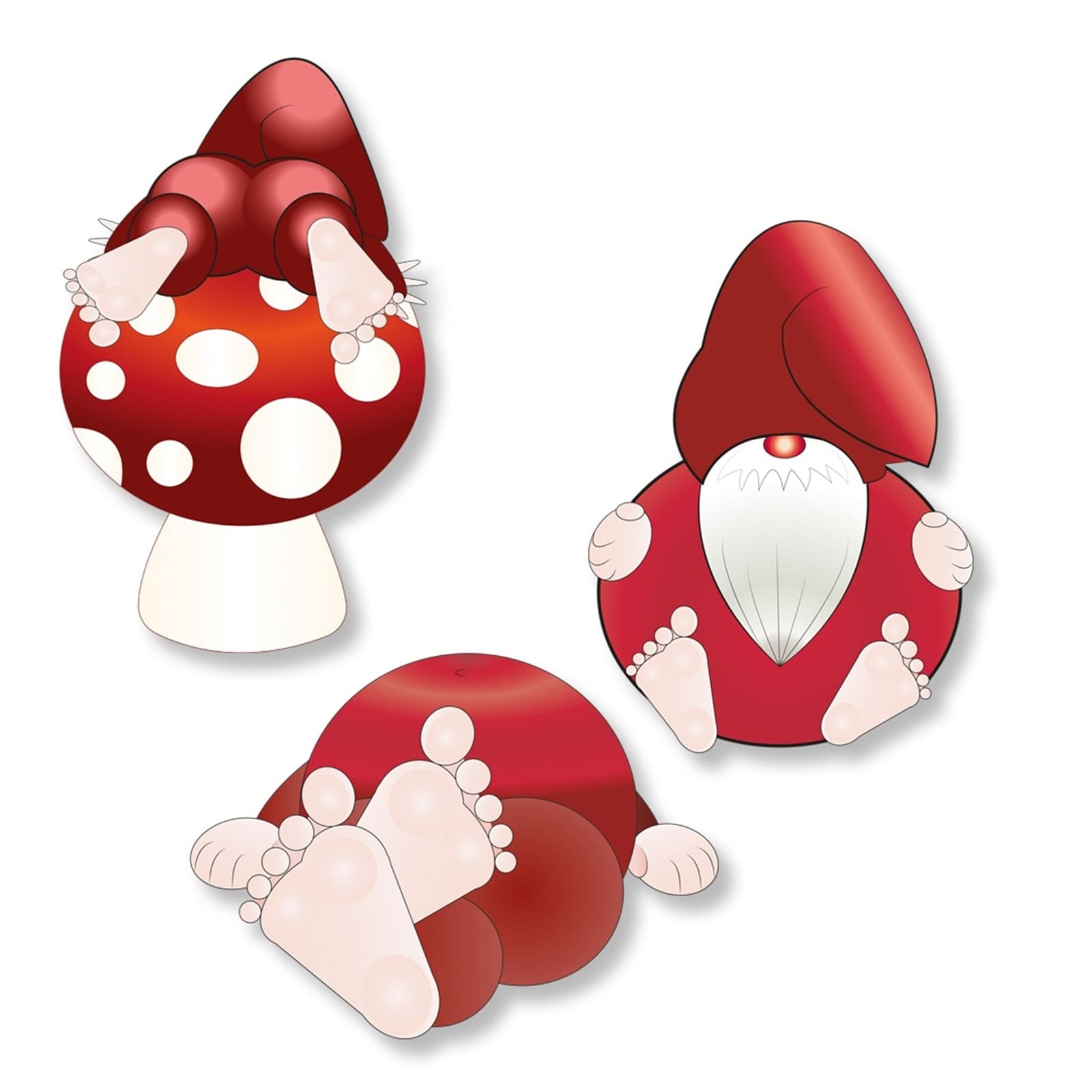 VALENTINES FOREST Magnetische Zwerge 3er Pack