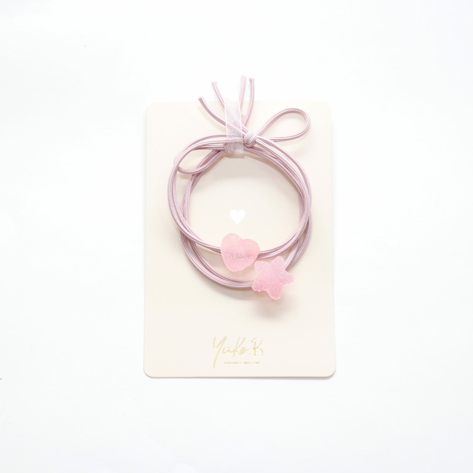 YUKO.B Haargummi 2er Pack Herz und Stern