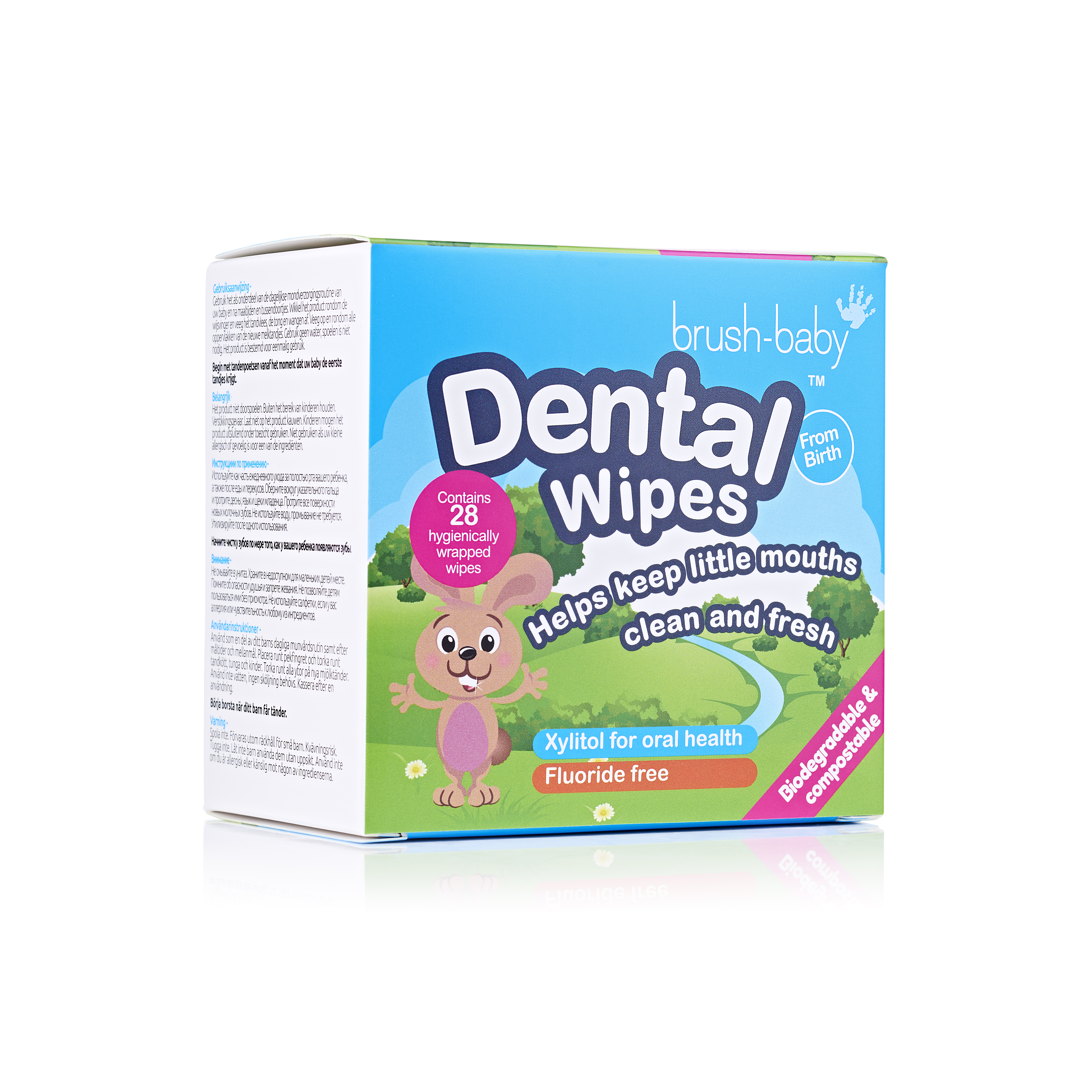 BRUSH-BABY Zahnreinigungstücher 28er Pack