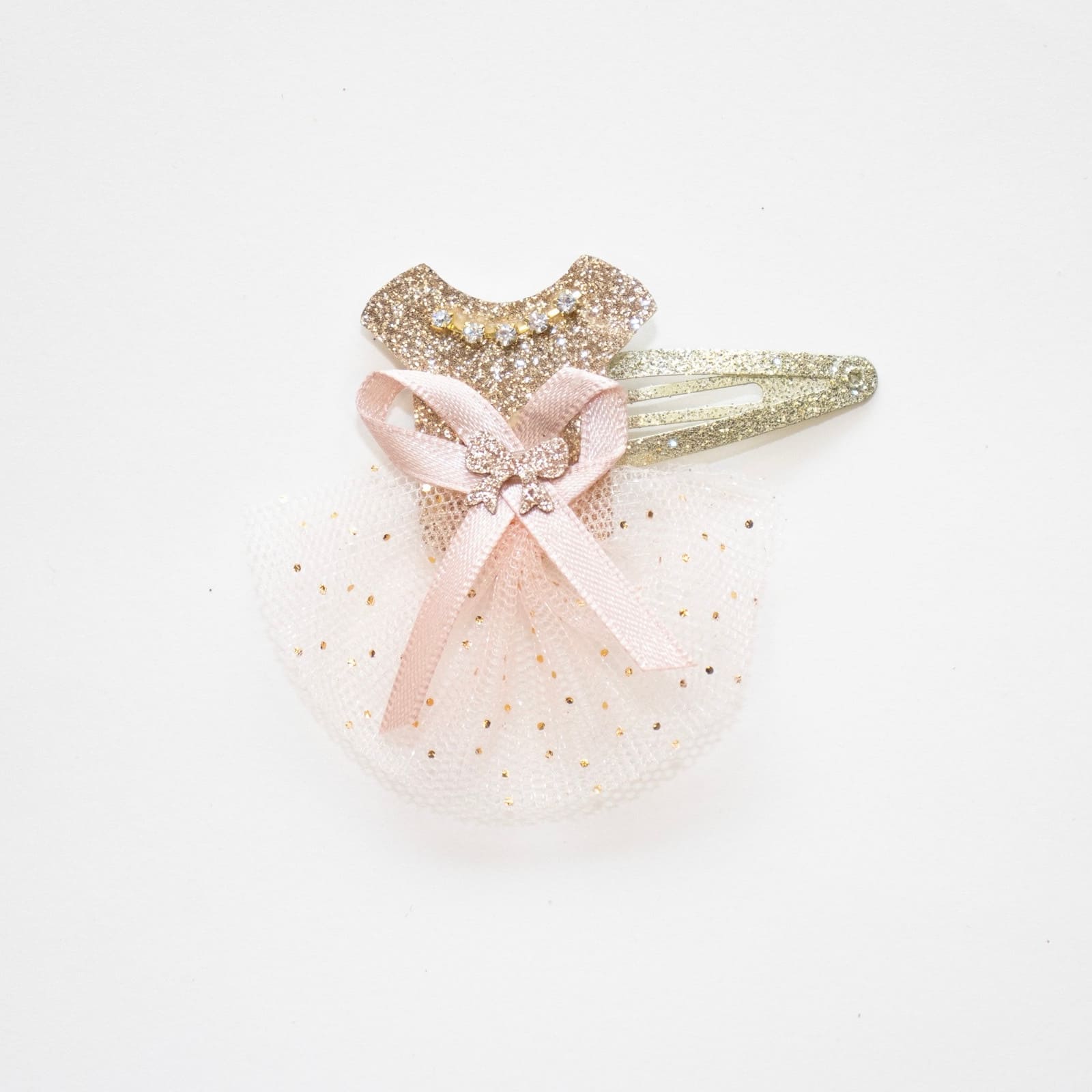 YUKO.B Barrette cheveux Robe princesse dorée