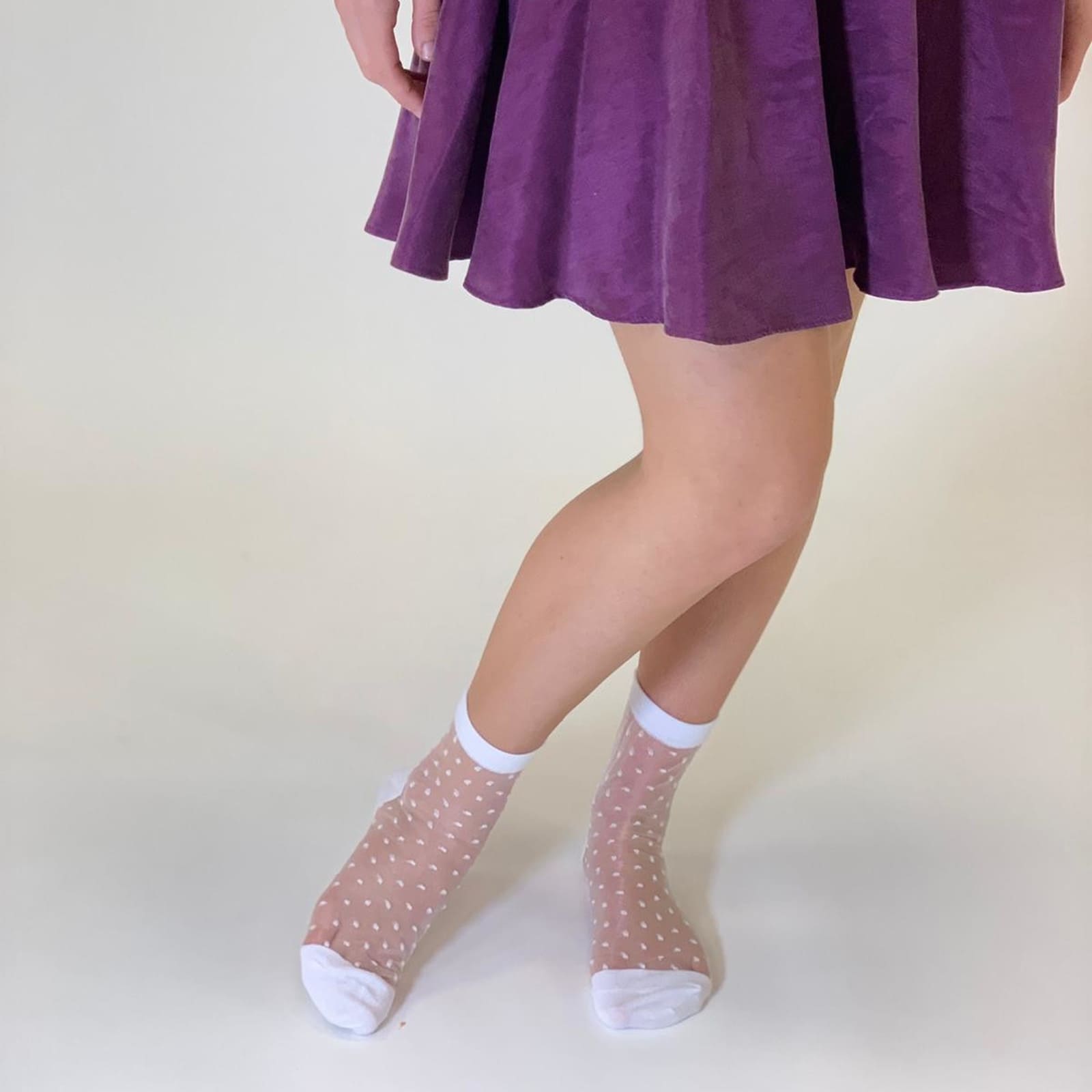 YUKO.B Socken BE PLUMETI weiss