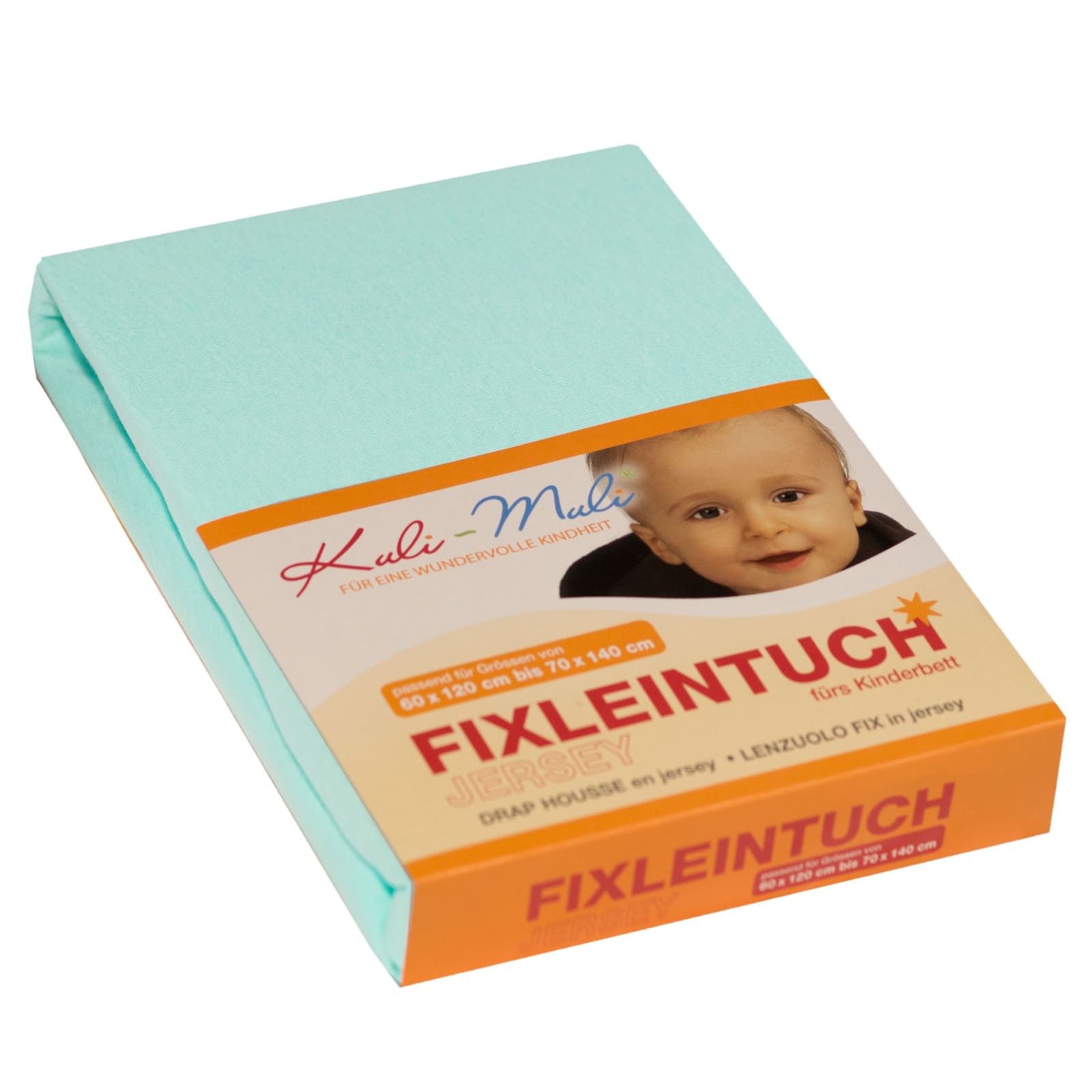 KULI-MULI Drap-housse Jersey 90 x 45 cm turquoise