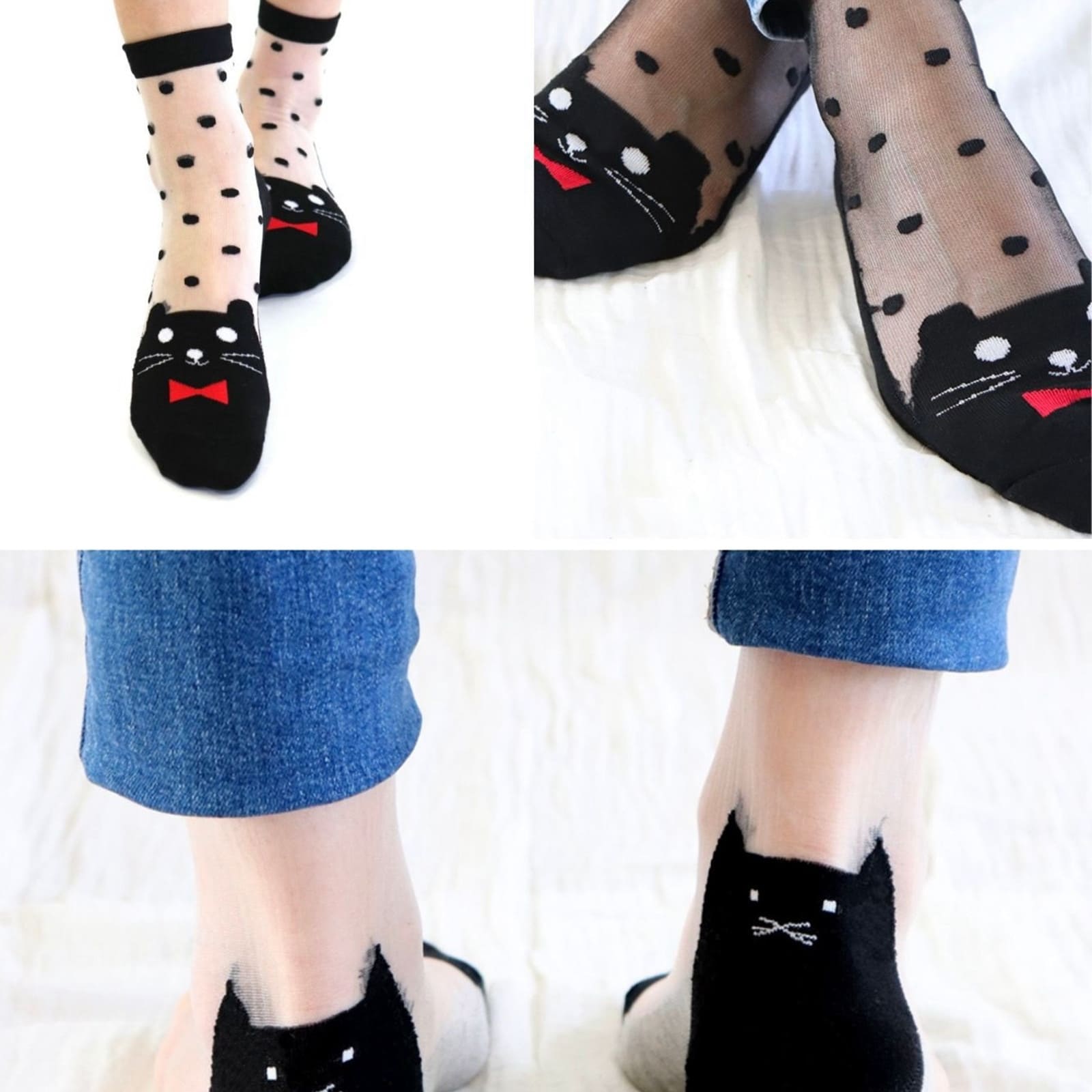 YUKO.B Geschenkbox mit 3 Paar Socken Cat Lovers