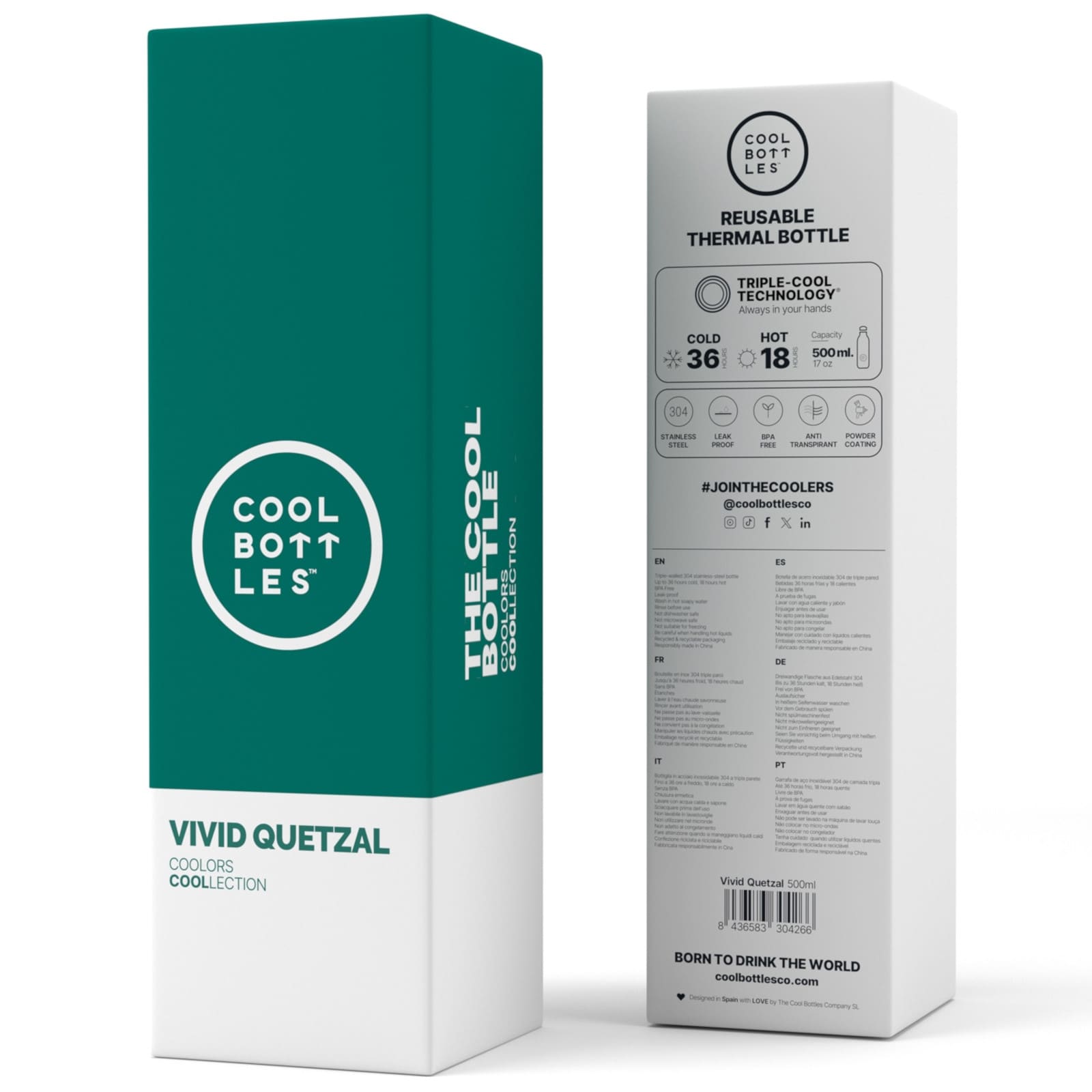 COOL BOTTLES Isolierflasche The Bottle Vivid Quetzal 500ml