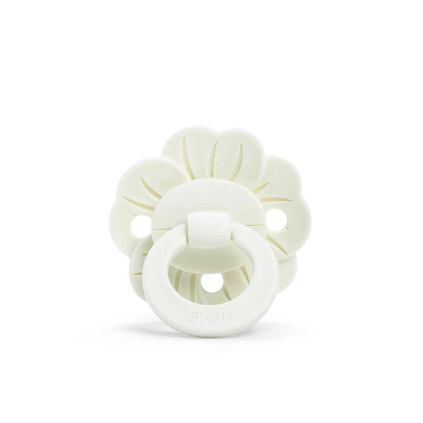 ELODIE Sucette symétrique silicone Binky Bloom Vanilla White, à partir de 3 mois