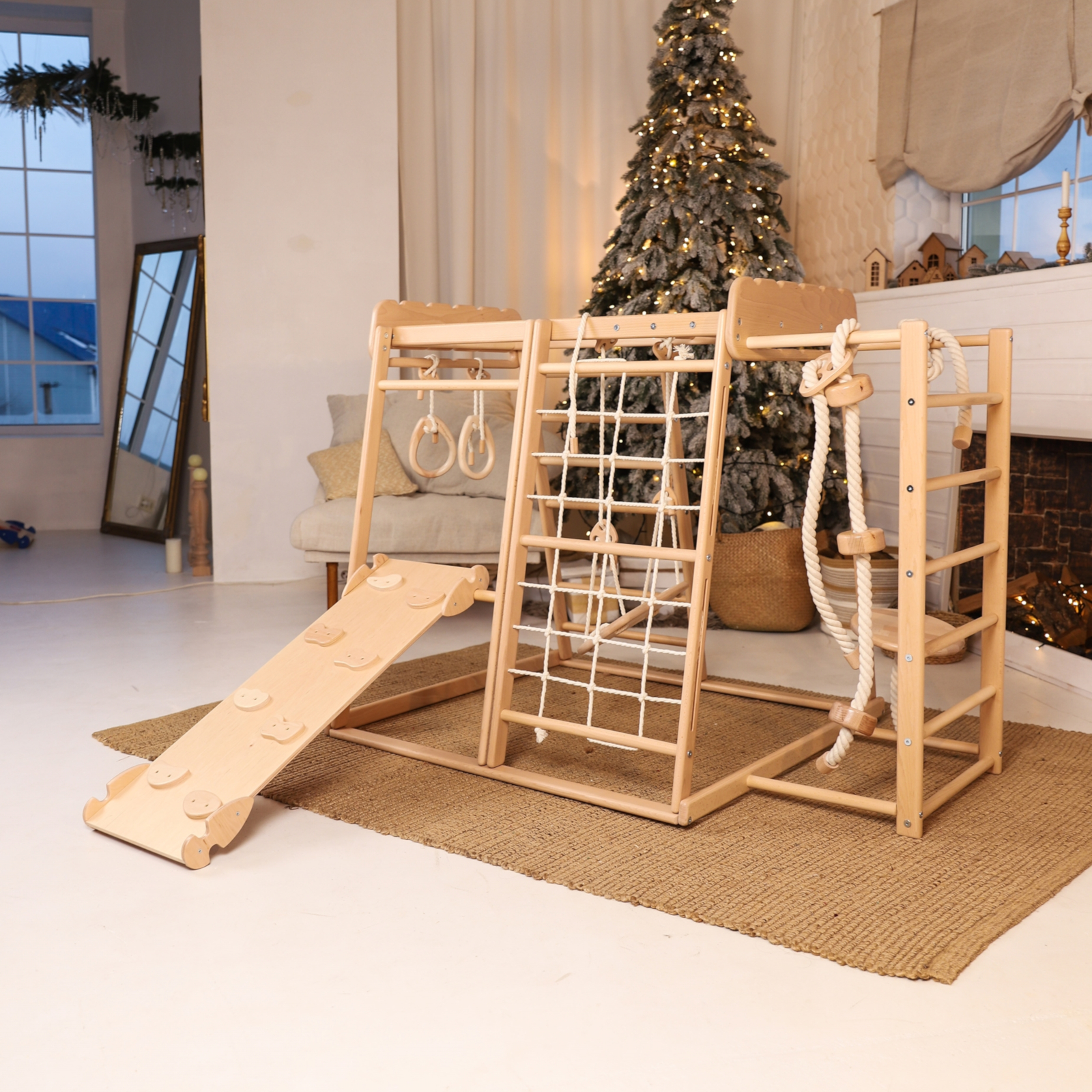 WOODANDHEARTS Place de jeu d'escalade avec échelle
