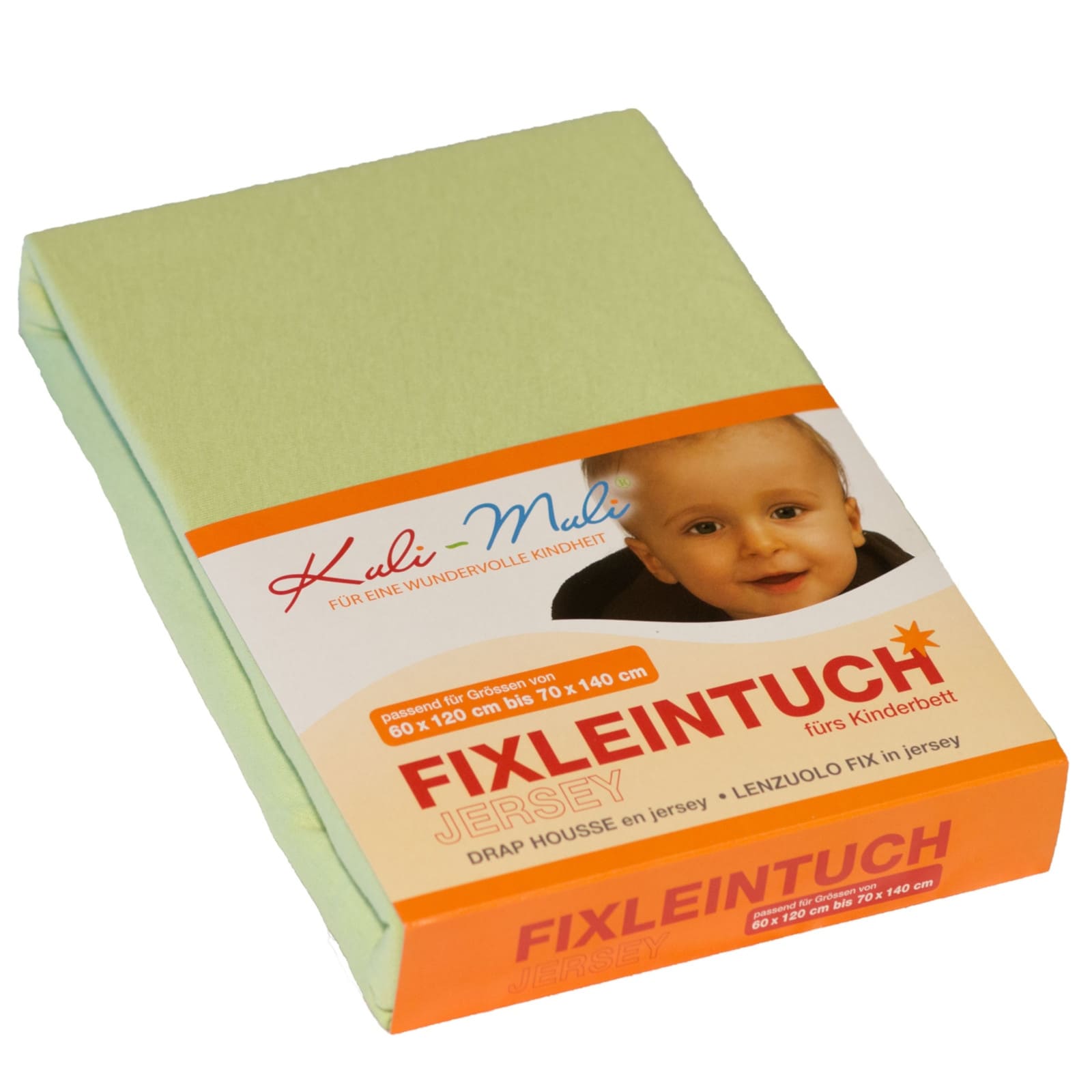 KULI-MULI Fixleintuch Jersey 100 x 100 cm grün