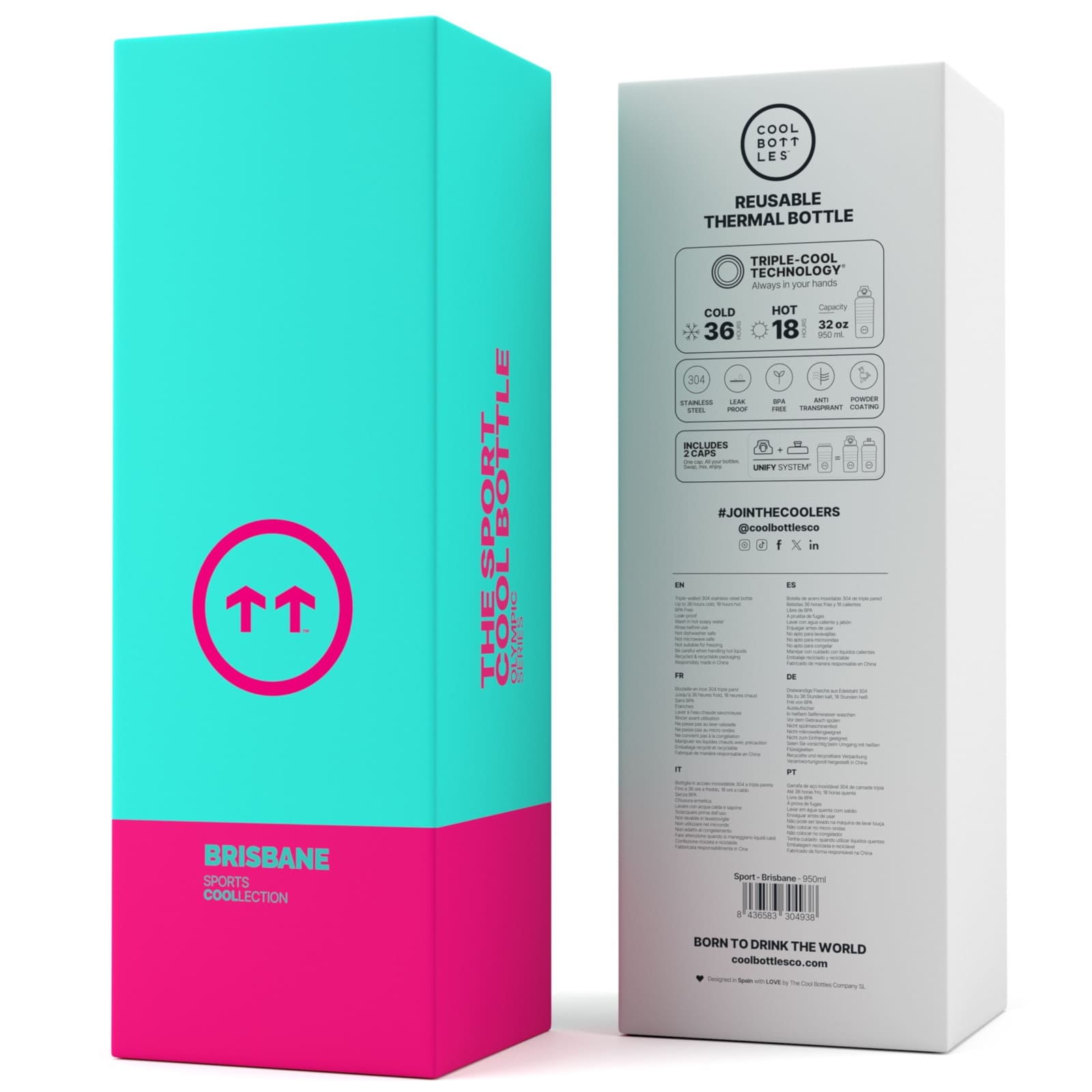COOL BOTTLES Isolierflasche The Sport Bottle Brisbane 950ml