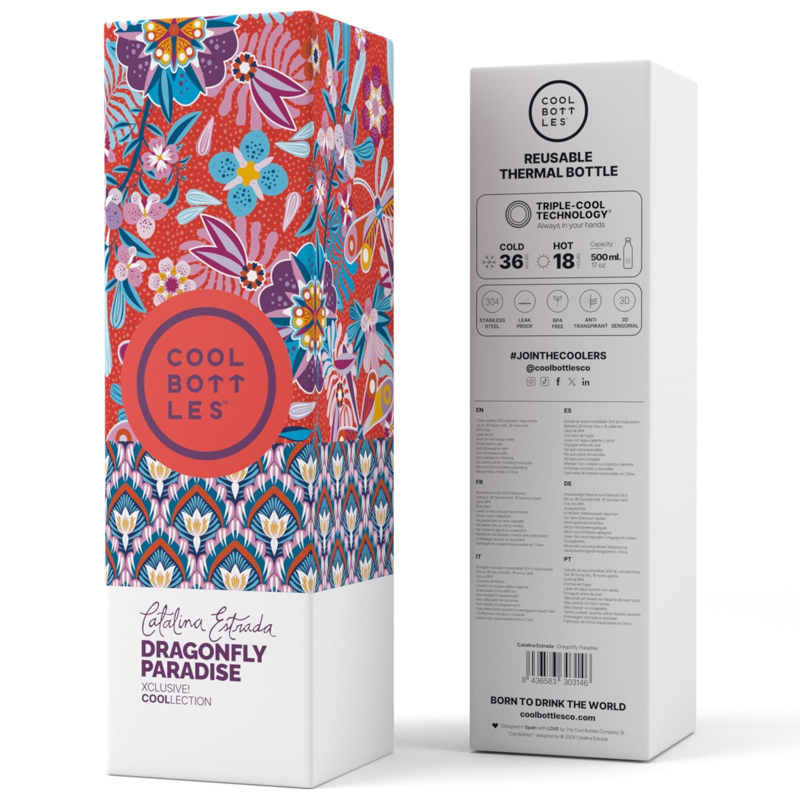 COOL BOTTLES Isolierflasche The Bottle Dragonfly Paradise 500ml