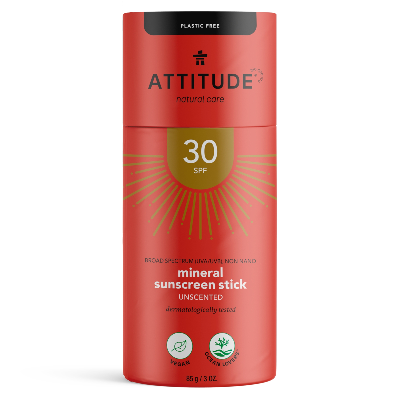 ATTITUDE Sonnencremestift unparfürmiert 85g