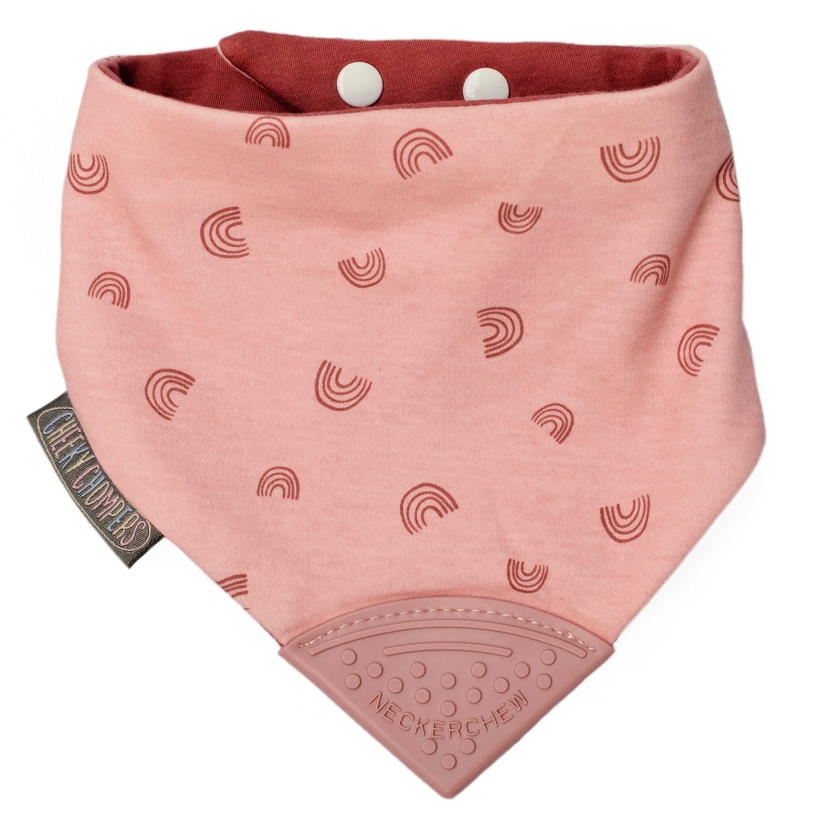 CHEEKY CHOMPERS Beisslätzchen Neckerchew Rainbow Rose