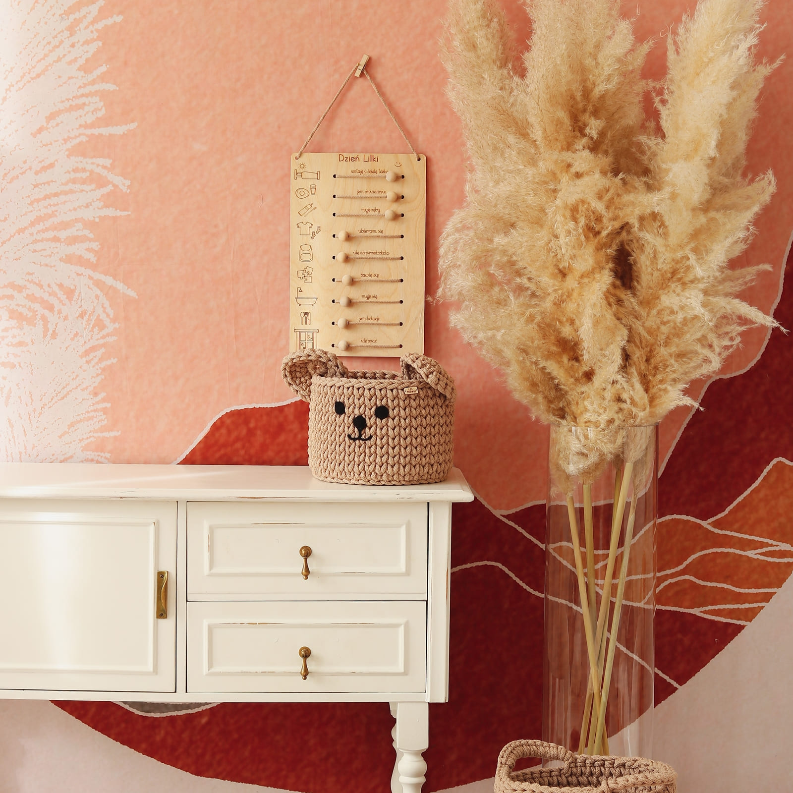 LIL'THINGS Panier ours mocca