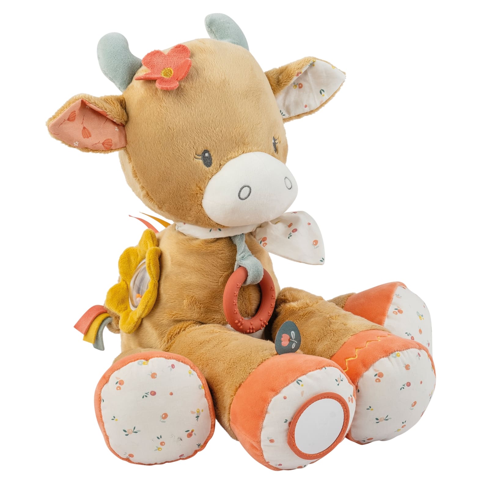 NATTOU Mila, Lana et Zoë Peluche d’activités Mila la vache