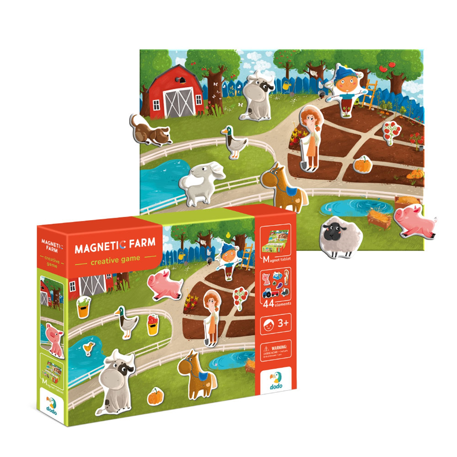 DODO Magnetset Bauernhof 45 Teile, 36M+