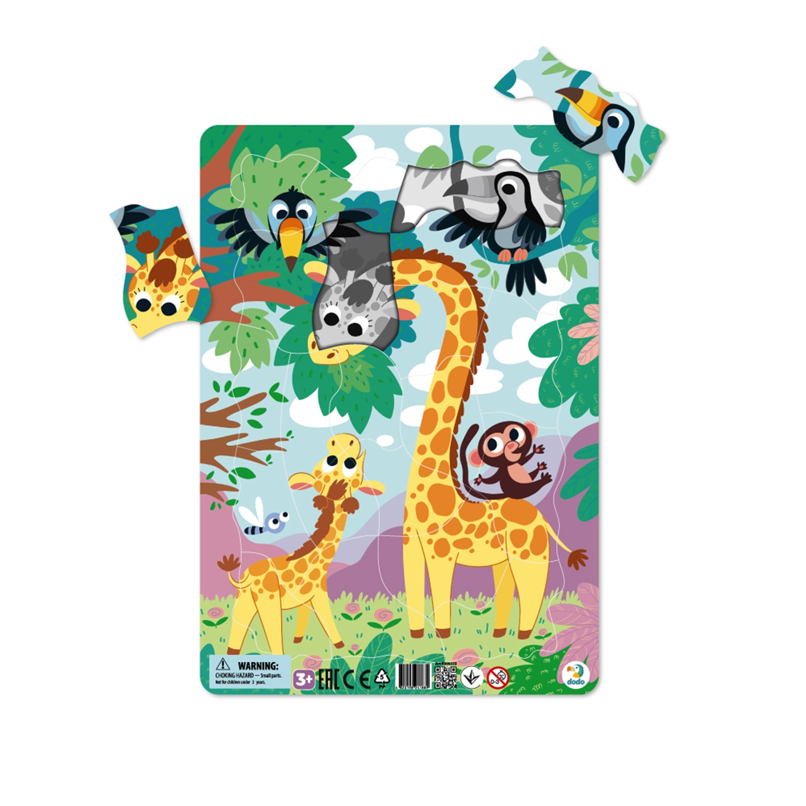 DODO Rahmenpuzzle Giraffe 21 Teile, 36M+