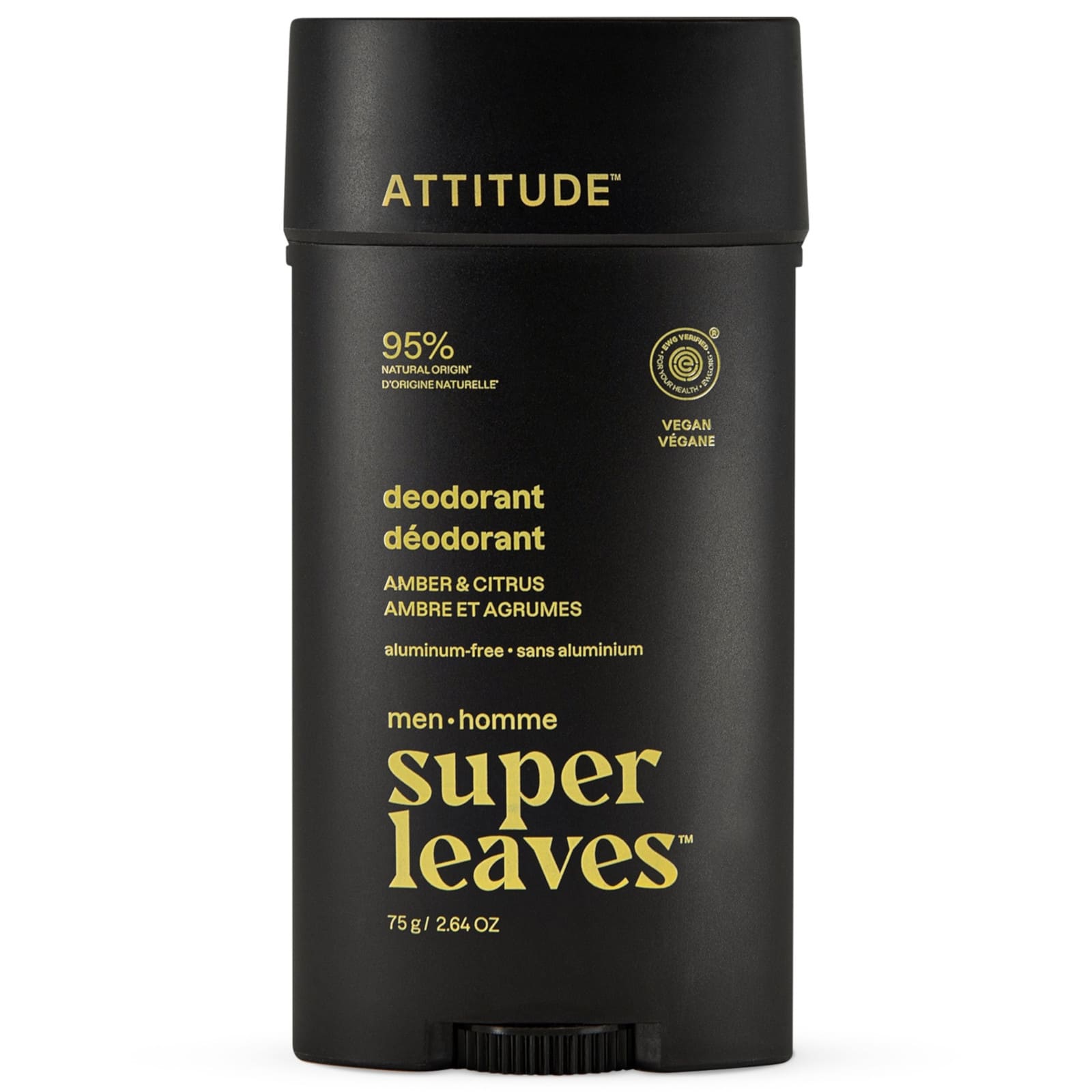 ATTITUDE super leaves men Deodorant Bernstein & Zitrusfrüchte 75g