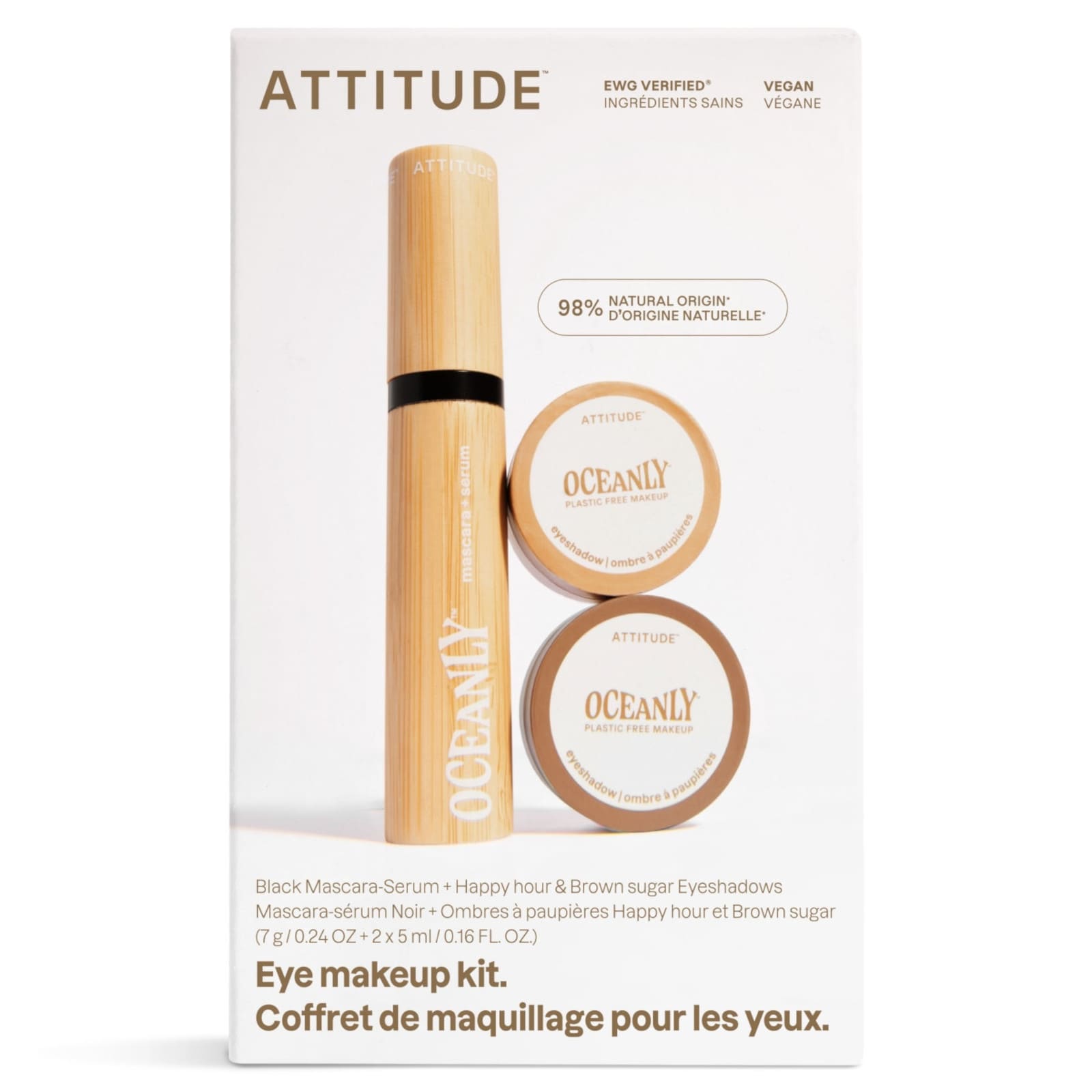 ATTITUDE Oceanly Augen-Make-up-Set Brown