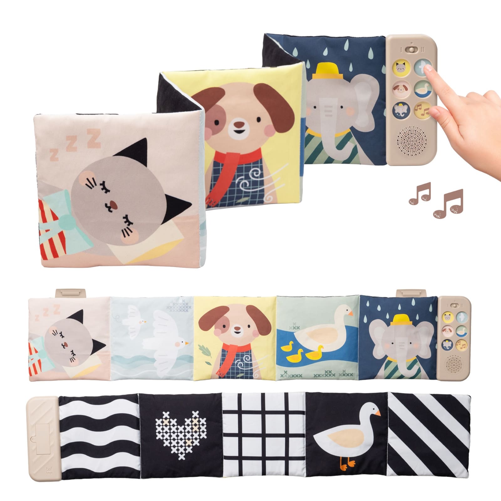 TAF-TOYS Livre de musique apaisante, 0m+