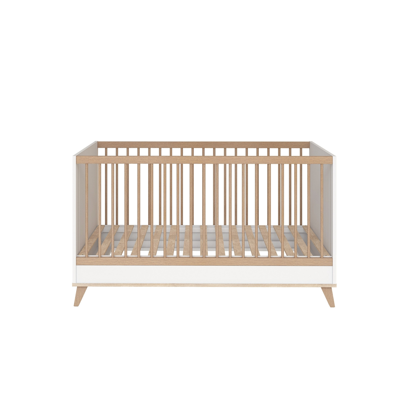 BISAL Kinderbett 70 x 140 cm Flip White-Oak
