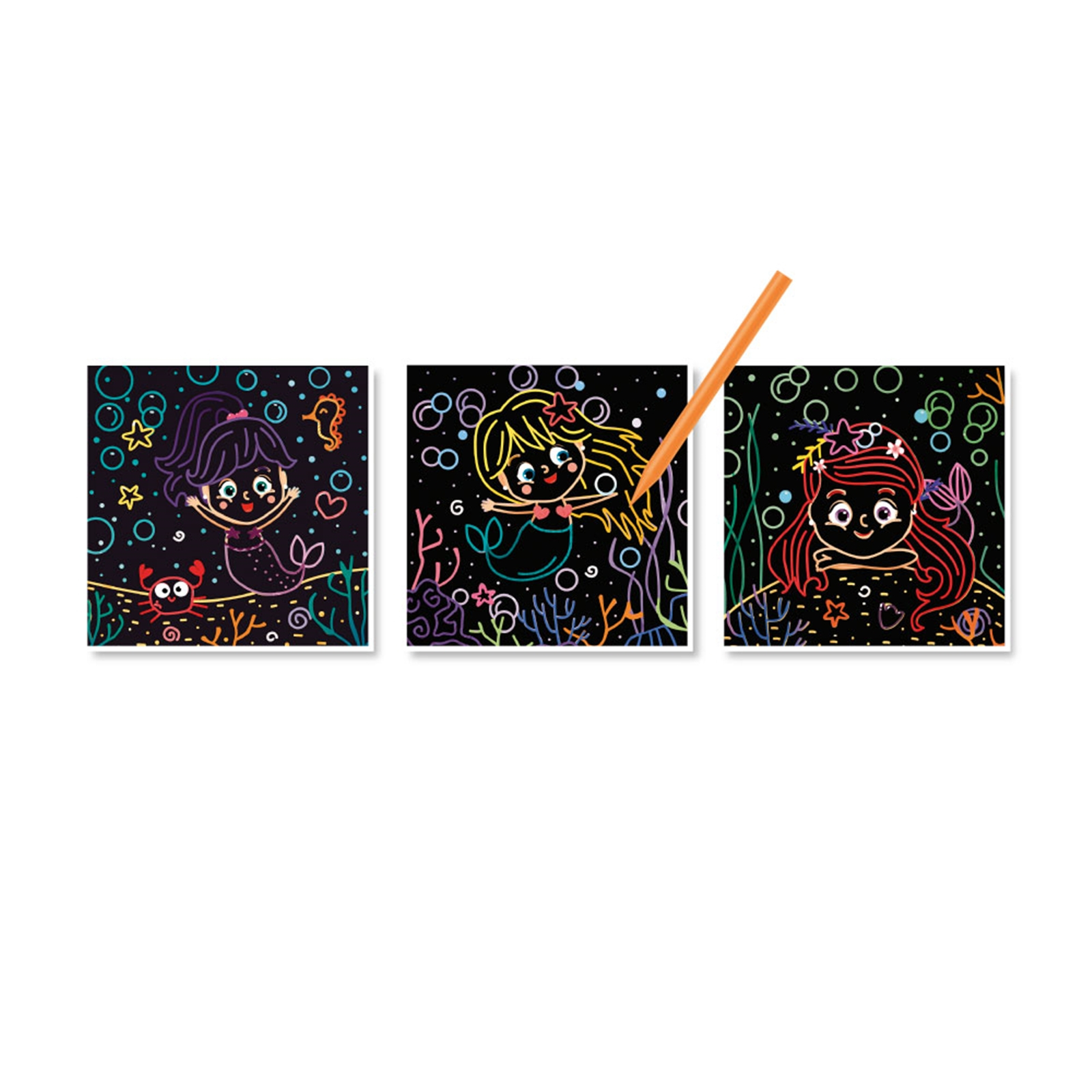 DODO Kratzset Meerjungfrau 3er Pack, 5J+