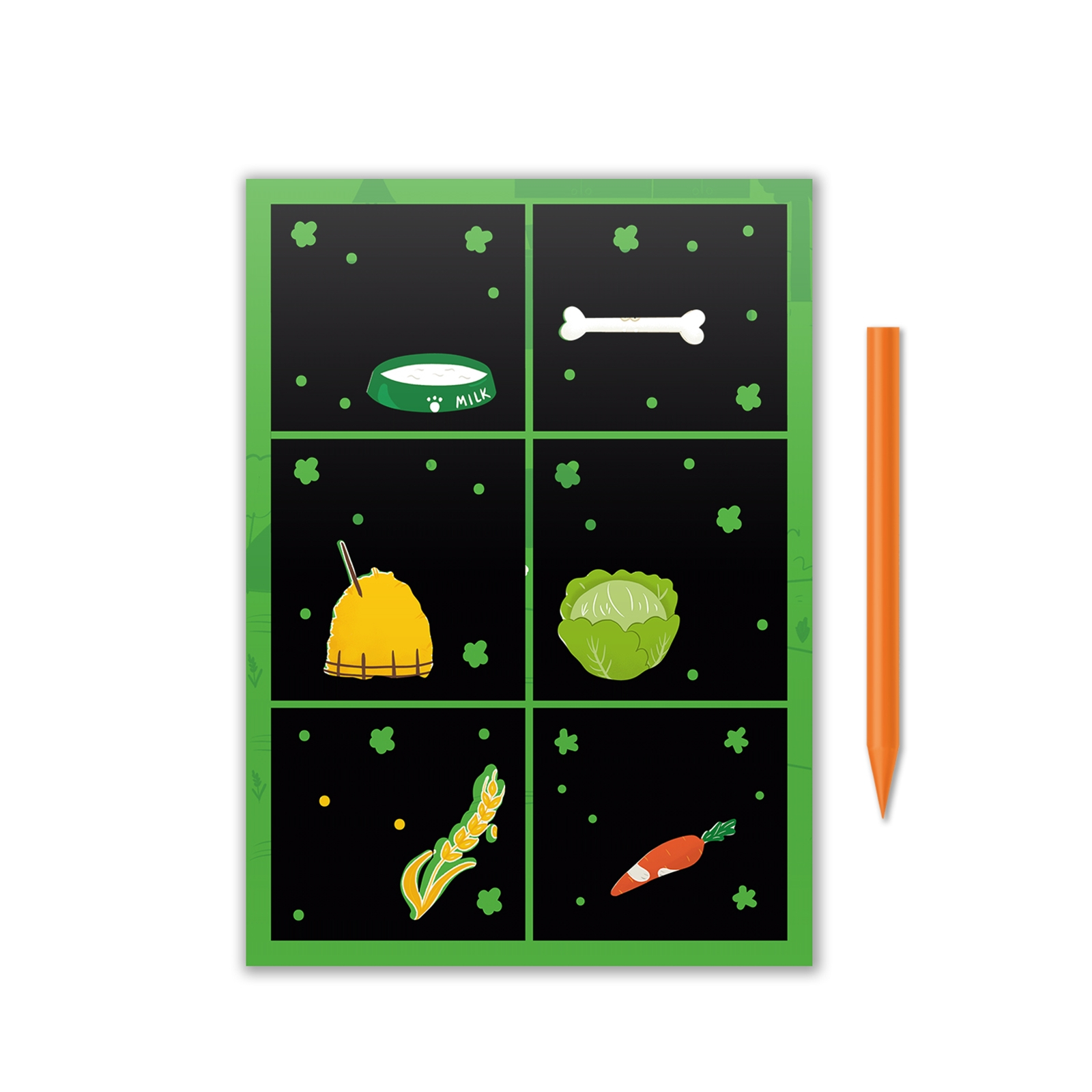 DODO Mini Kratzkarte Was essen die Tiere, 36M+