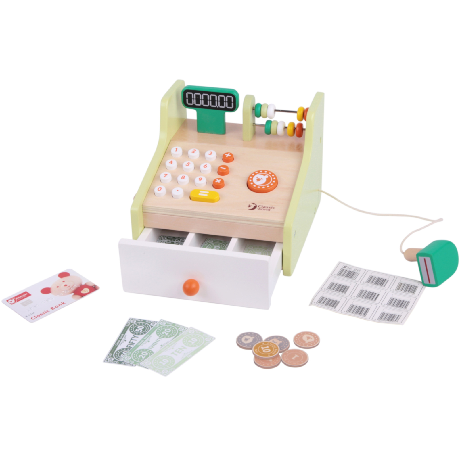 CLASSIC WORLD Ladenkasse mit Zubehör 33-teilig, 36M+