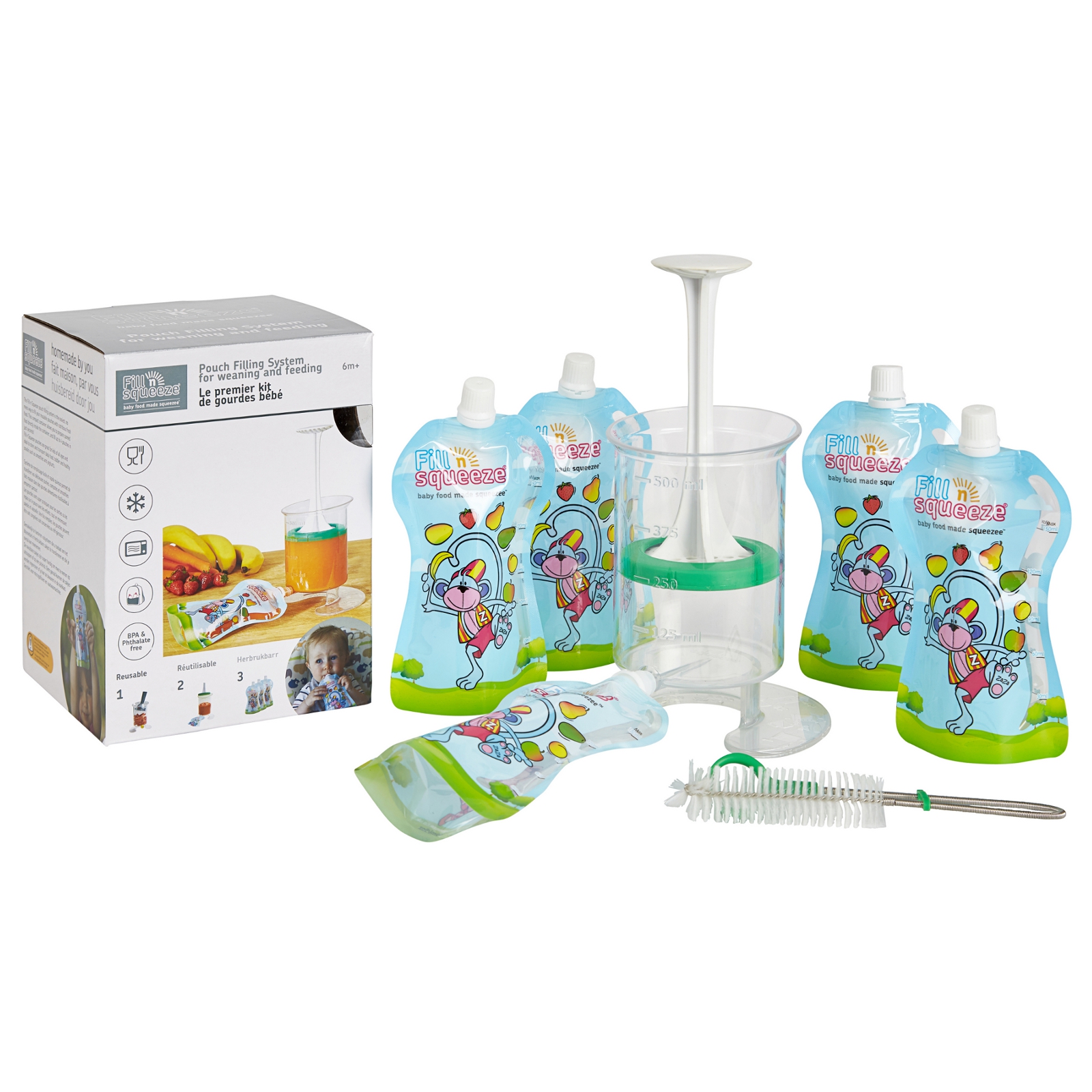 FILL'N'SQUEEZE Pouchy Füllsystem Starter-Kit