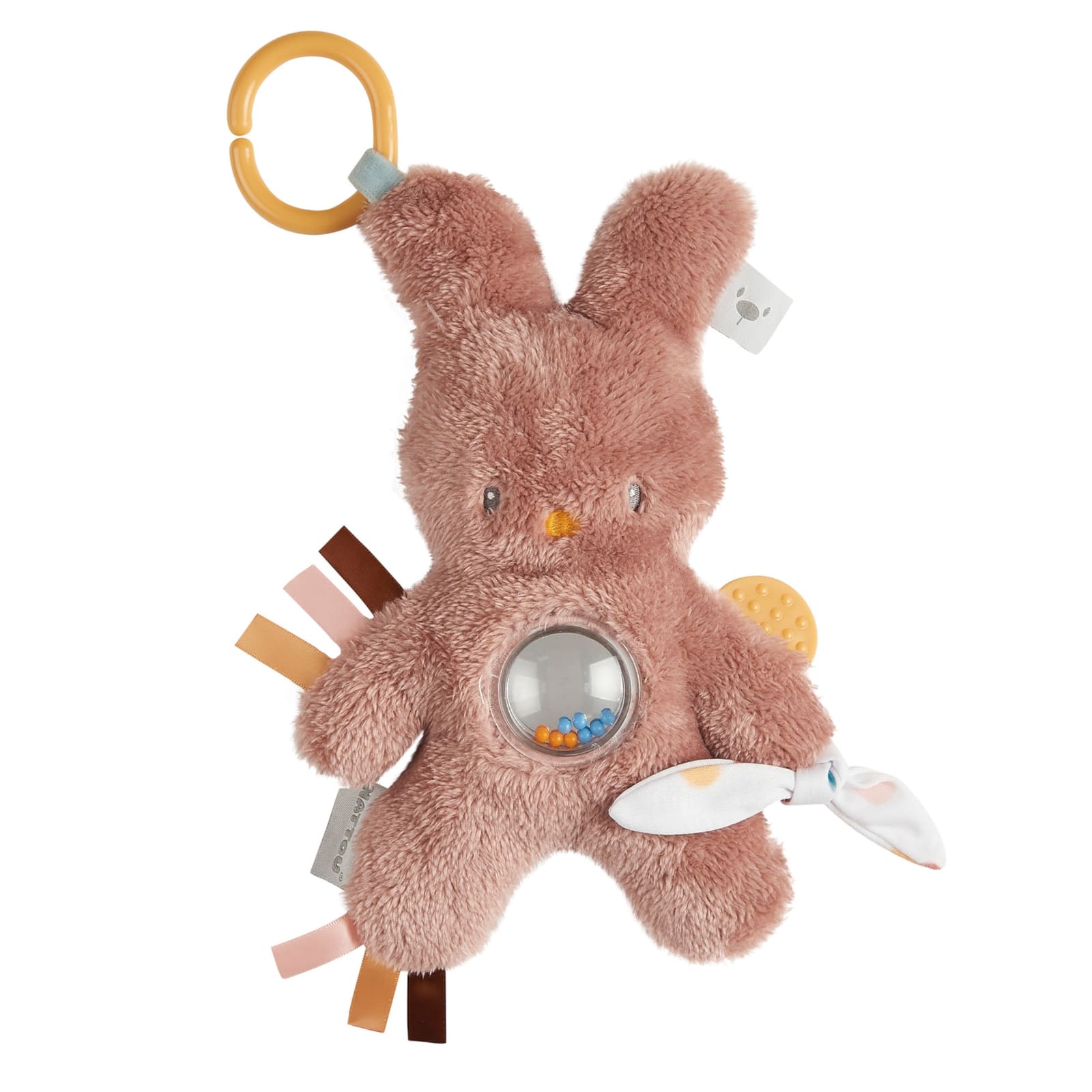 NATTOU Tipidou Peluche avec activités Lapin vieux rose