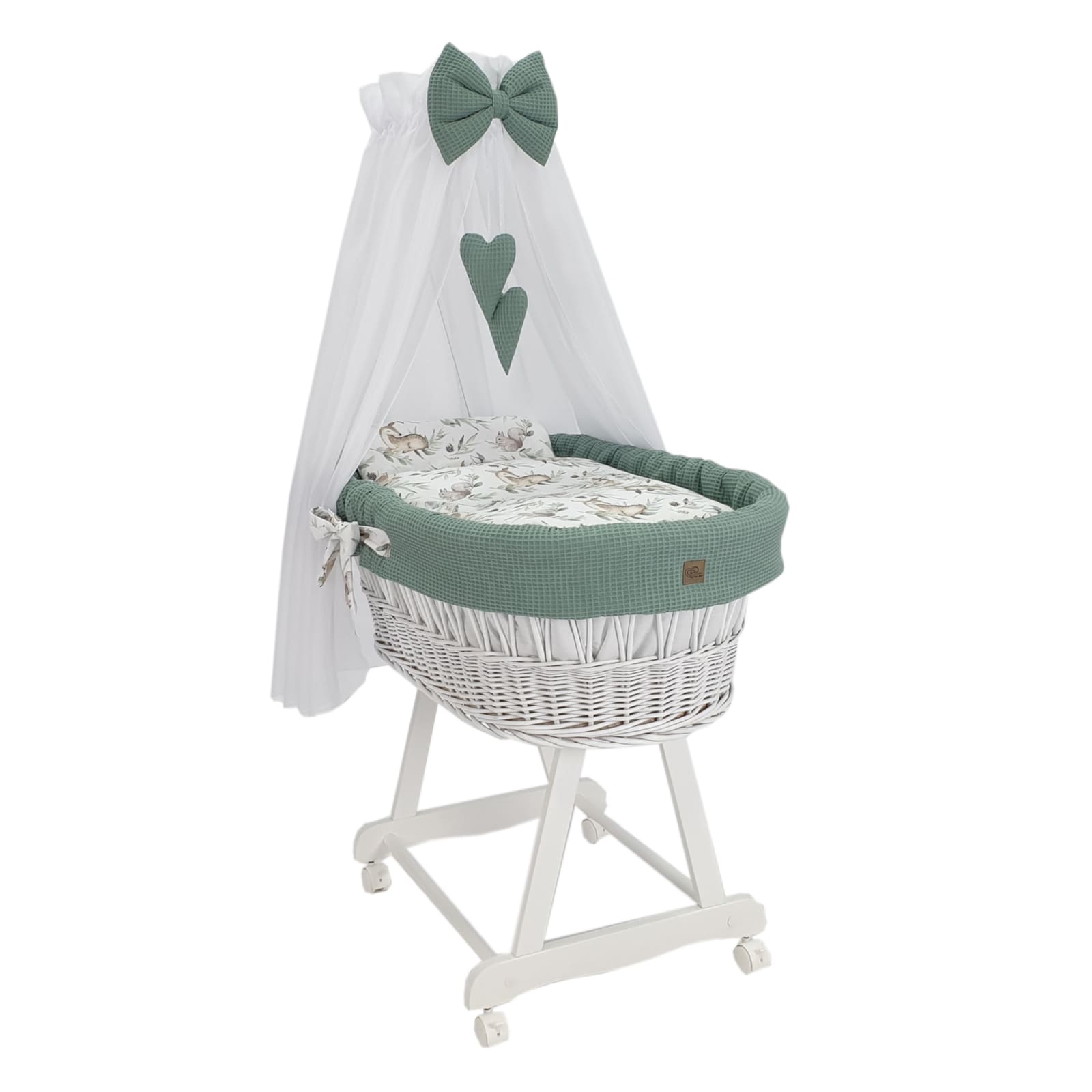 BISAL Bollerwagen mit Rollen Reh grün