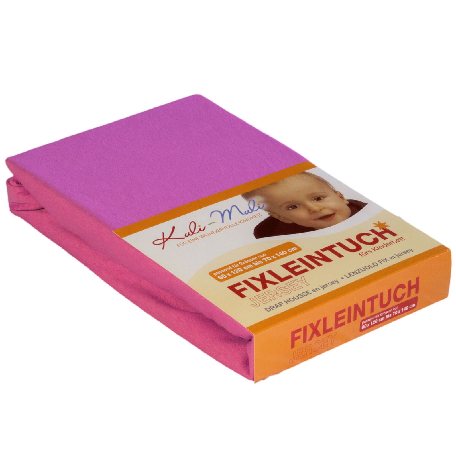 KULI-MULI Fixleintuch Frottee 70 x 140 cm violett