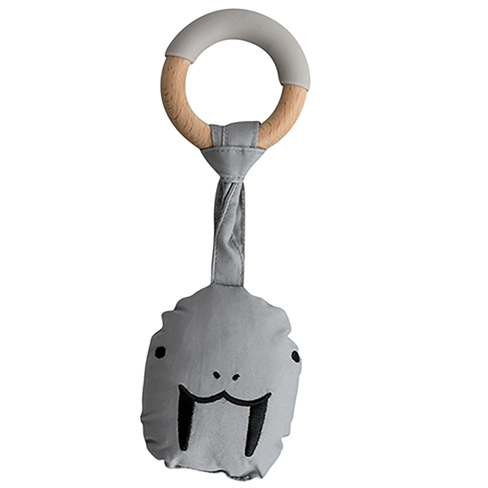 KUSHIES Beissring mit Spielzeug grau