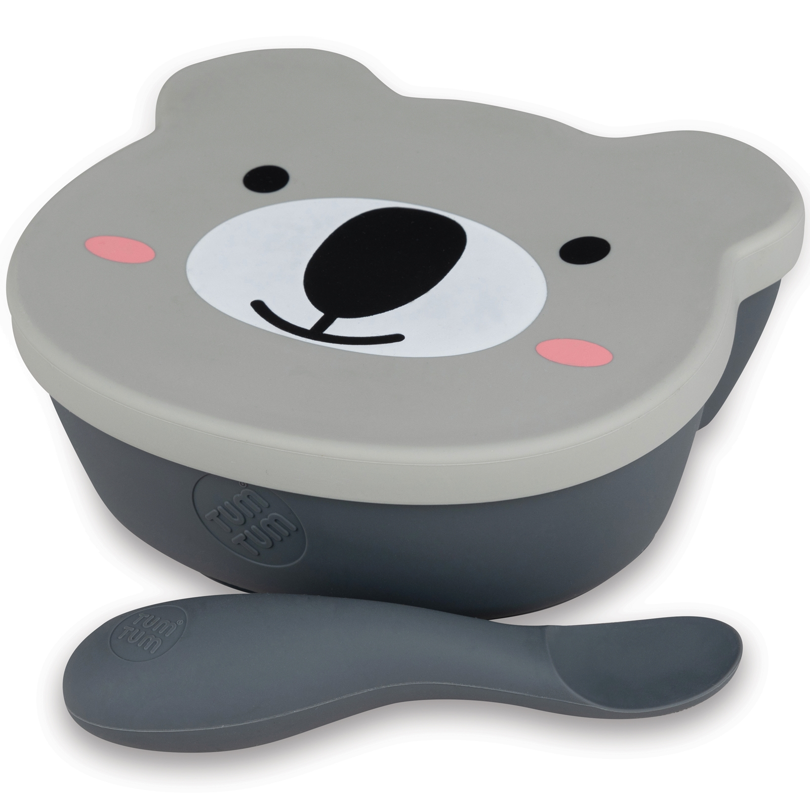 TUM TUM Babyschale mit Löffel grau