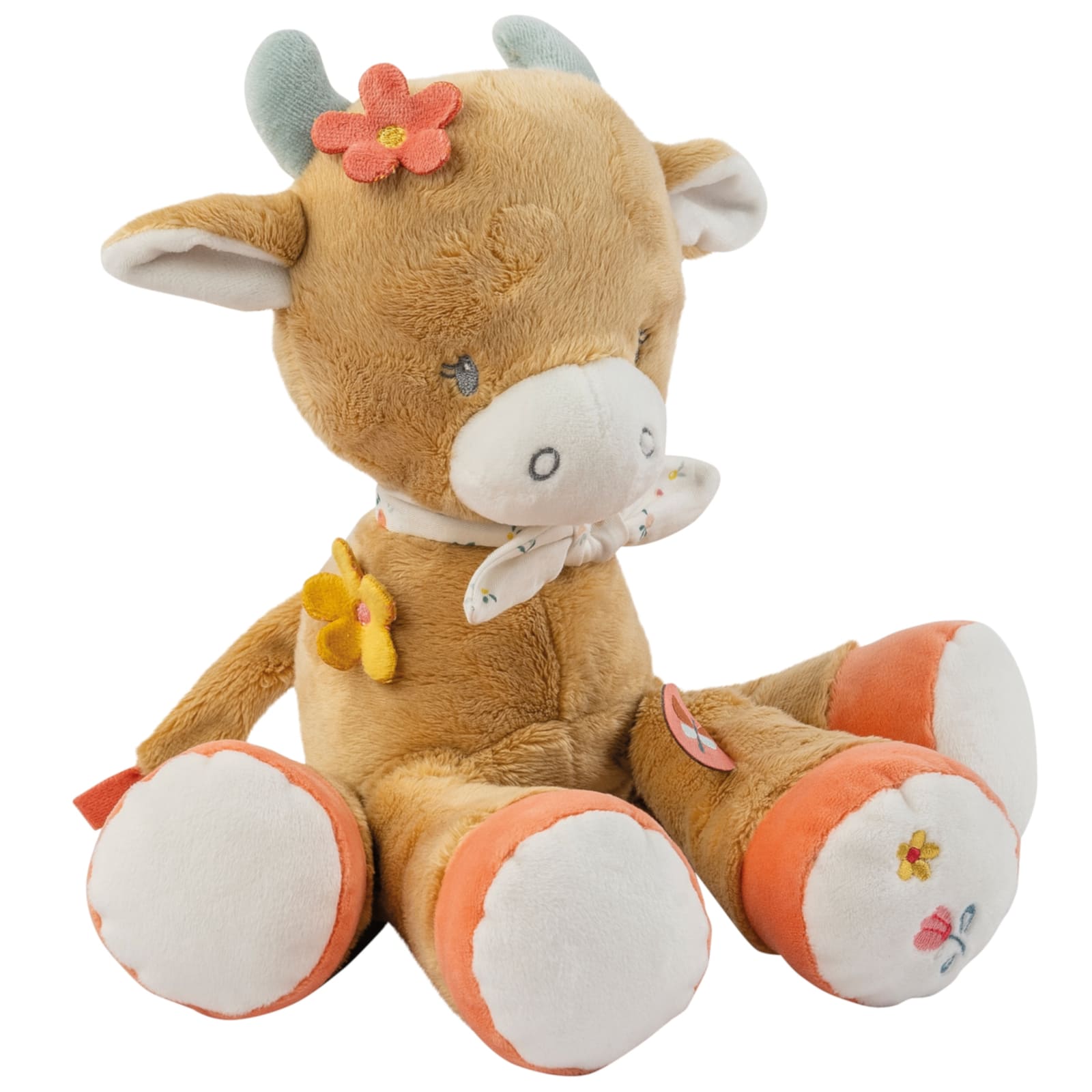 NATTOU Mila, Lana et Zoë Peluche Mila la vache