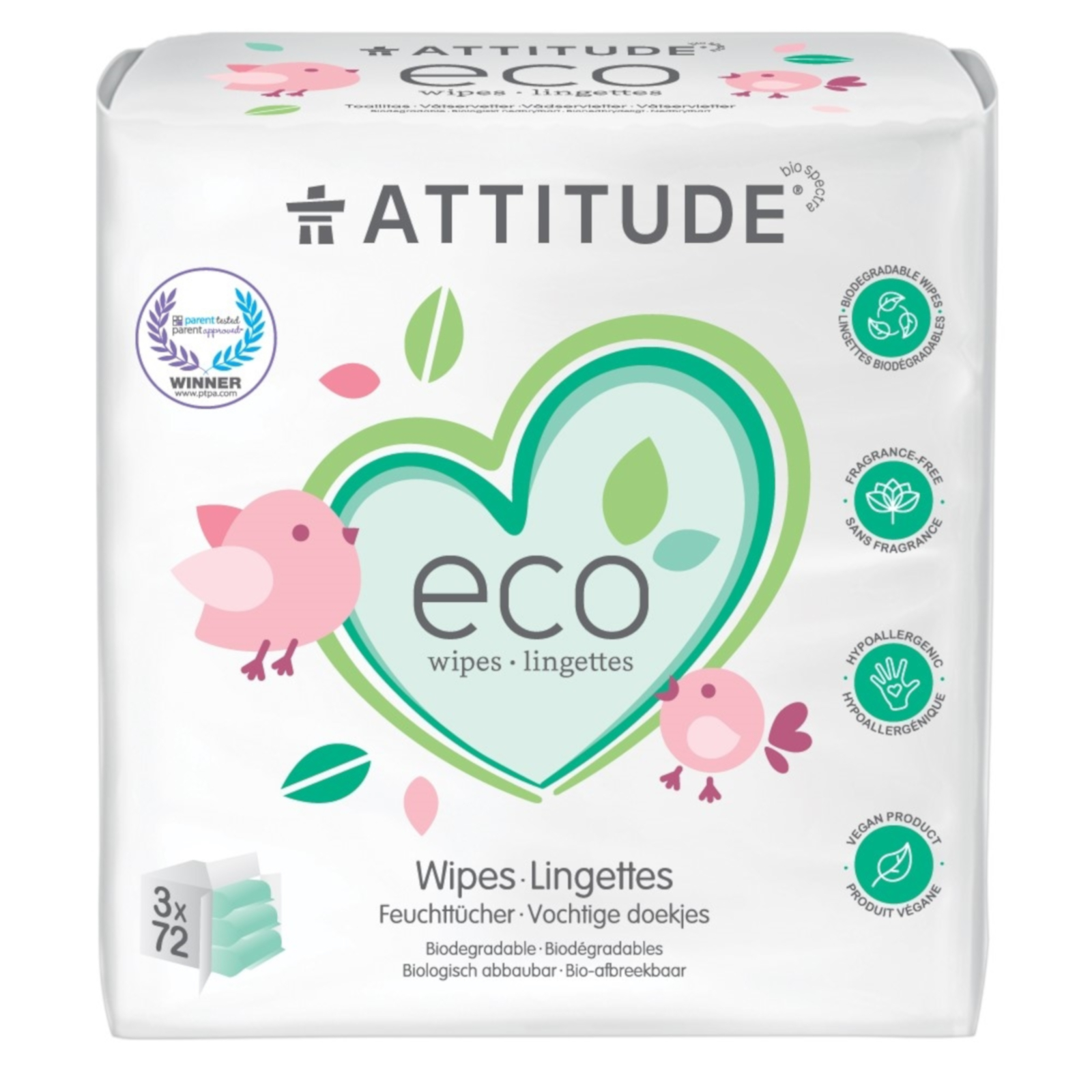 ATTITUDE Feuchttücher Multipack, 216 Stk.