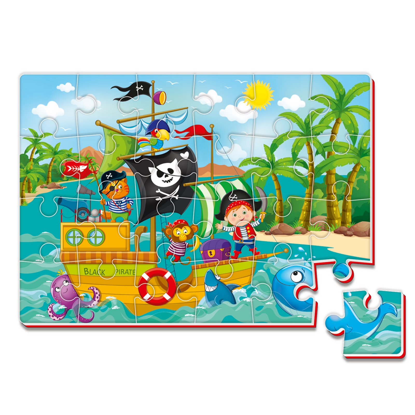 ROTER KÄFER Schaumstoffpuzzle Piraten