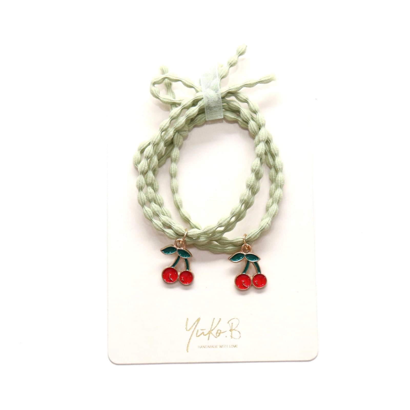 YUKO.B Haargummi 2er Pack Kirschen