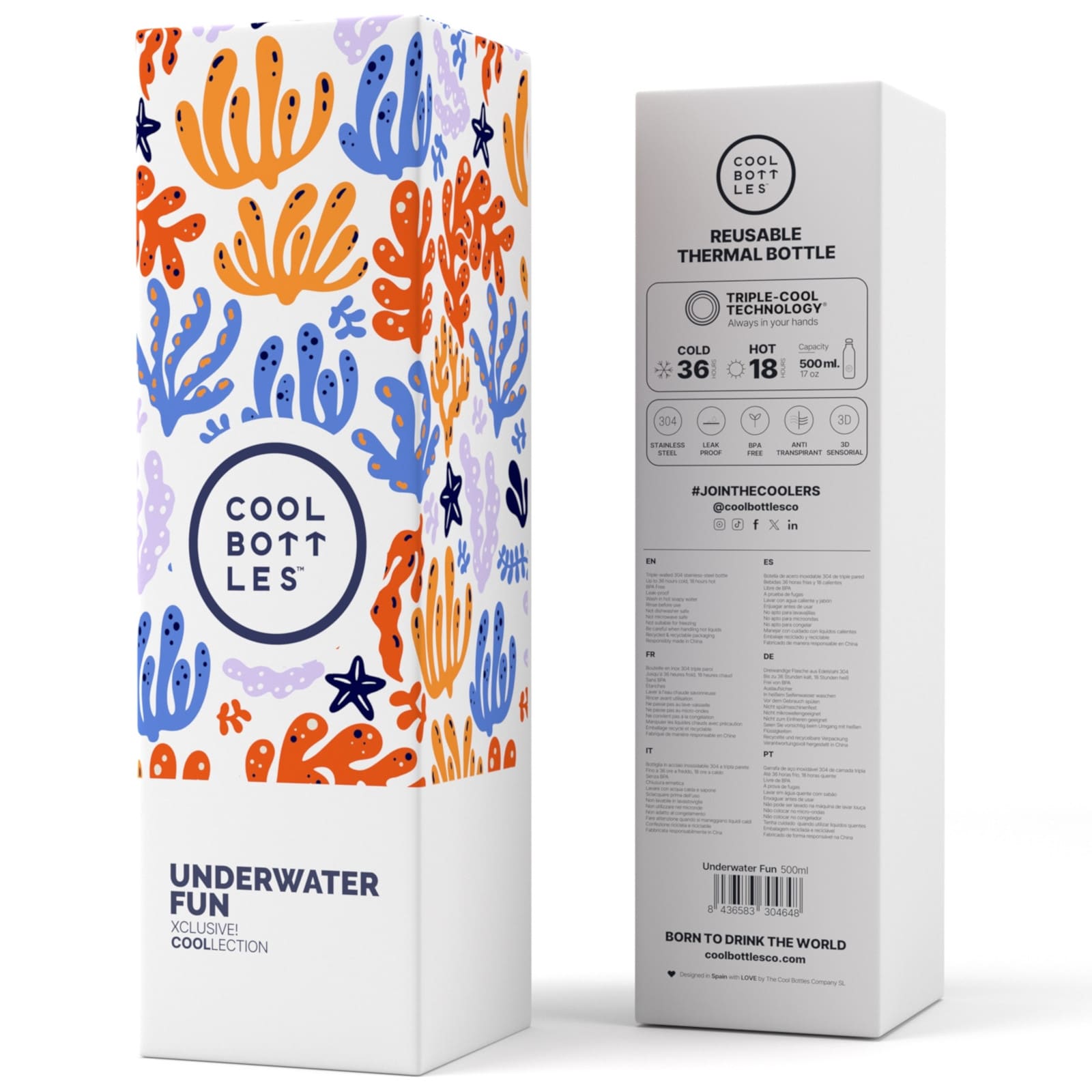 COOL BOTTLES Isolierflasche The Bottle Underwater Fun 500ml