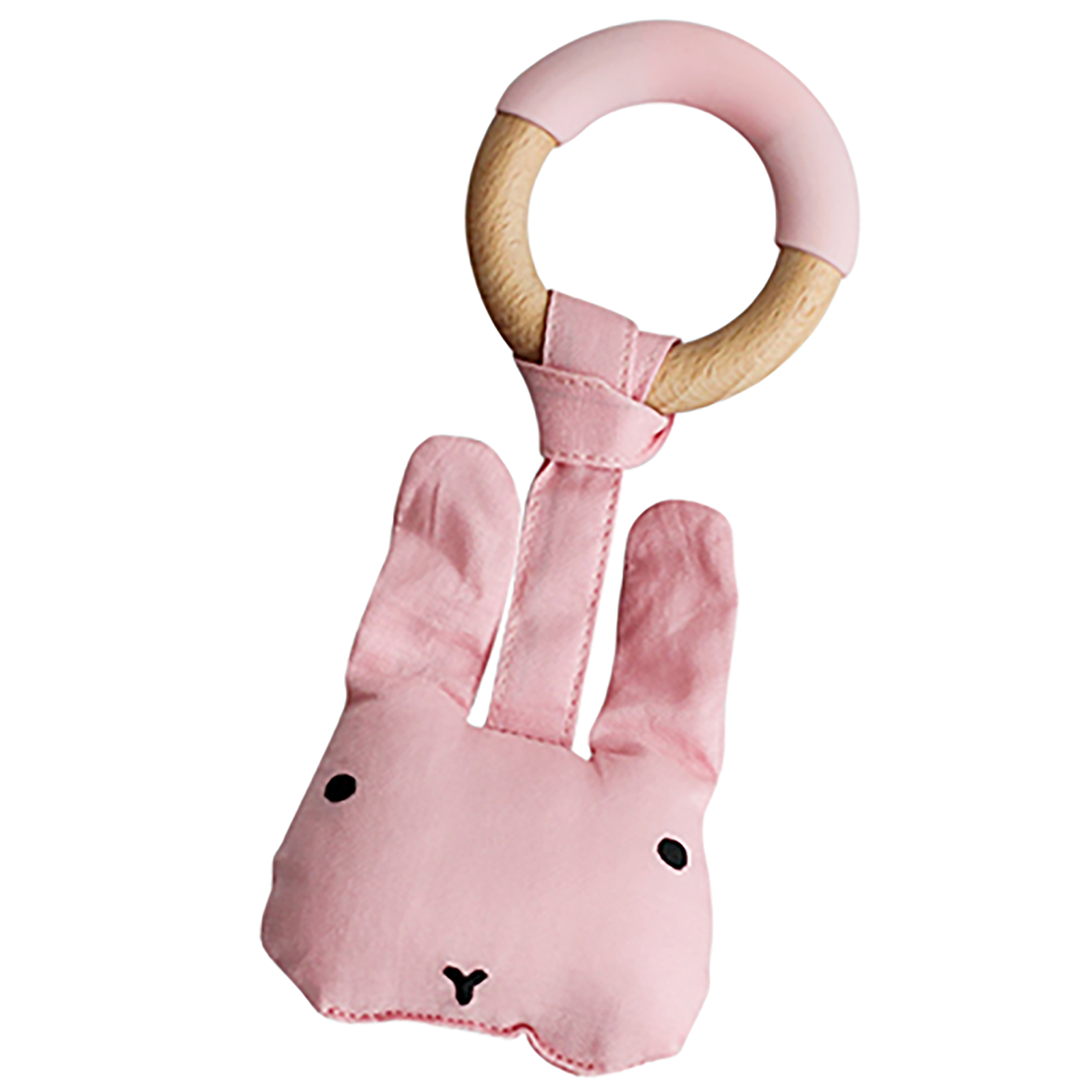 KUSHIES Beissring mit Spielzeug rosa