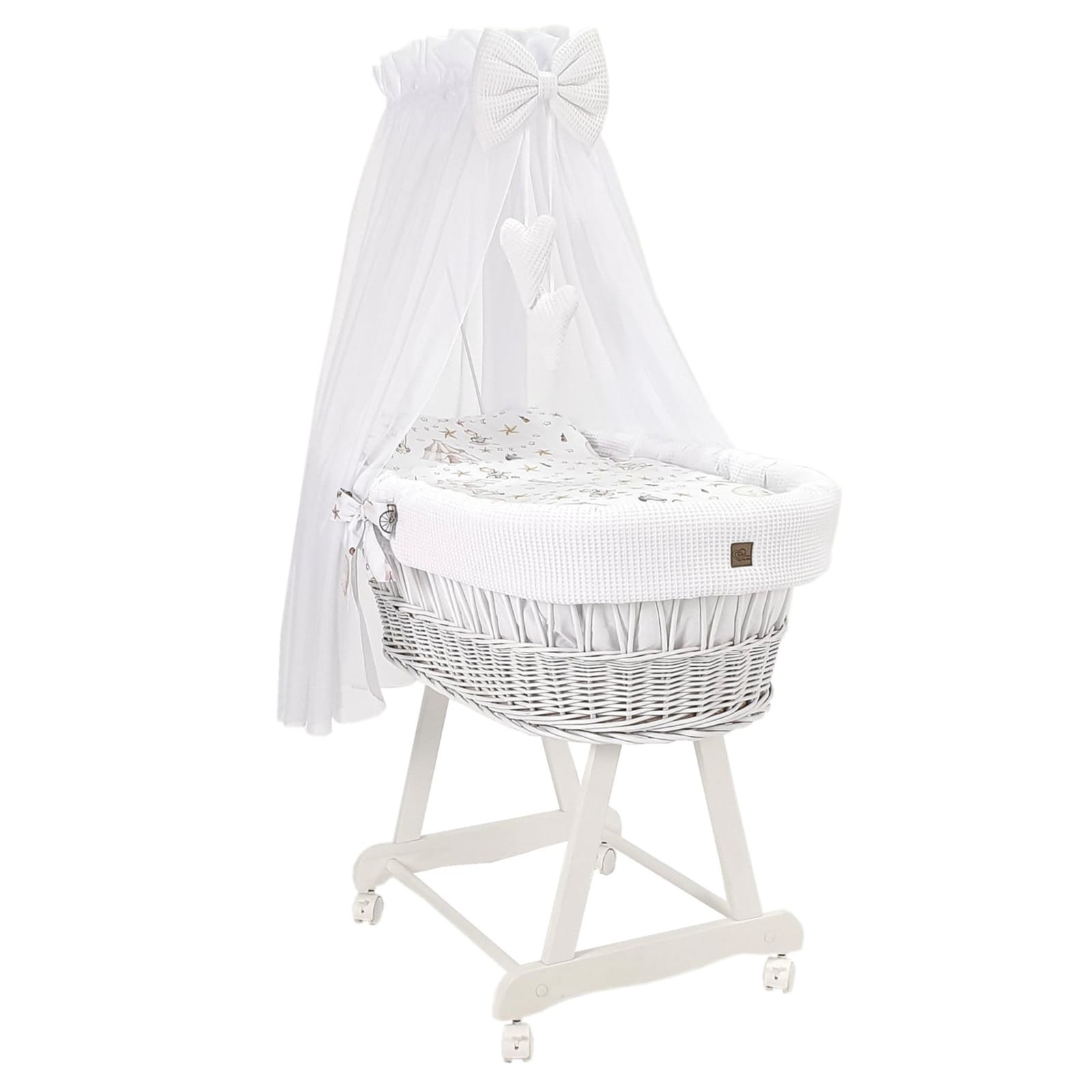 BISAL Bollerwagen mit Rollen Zirkus weiss