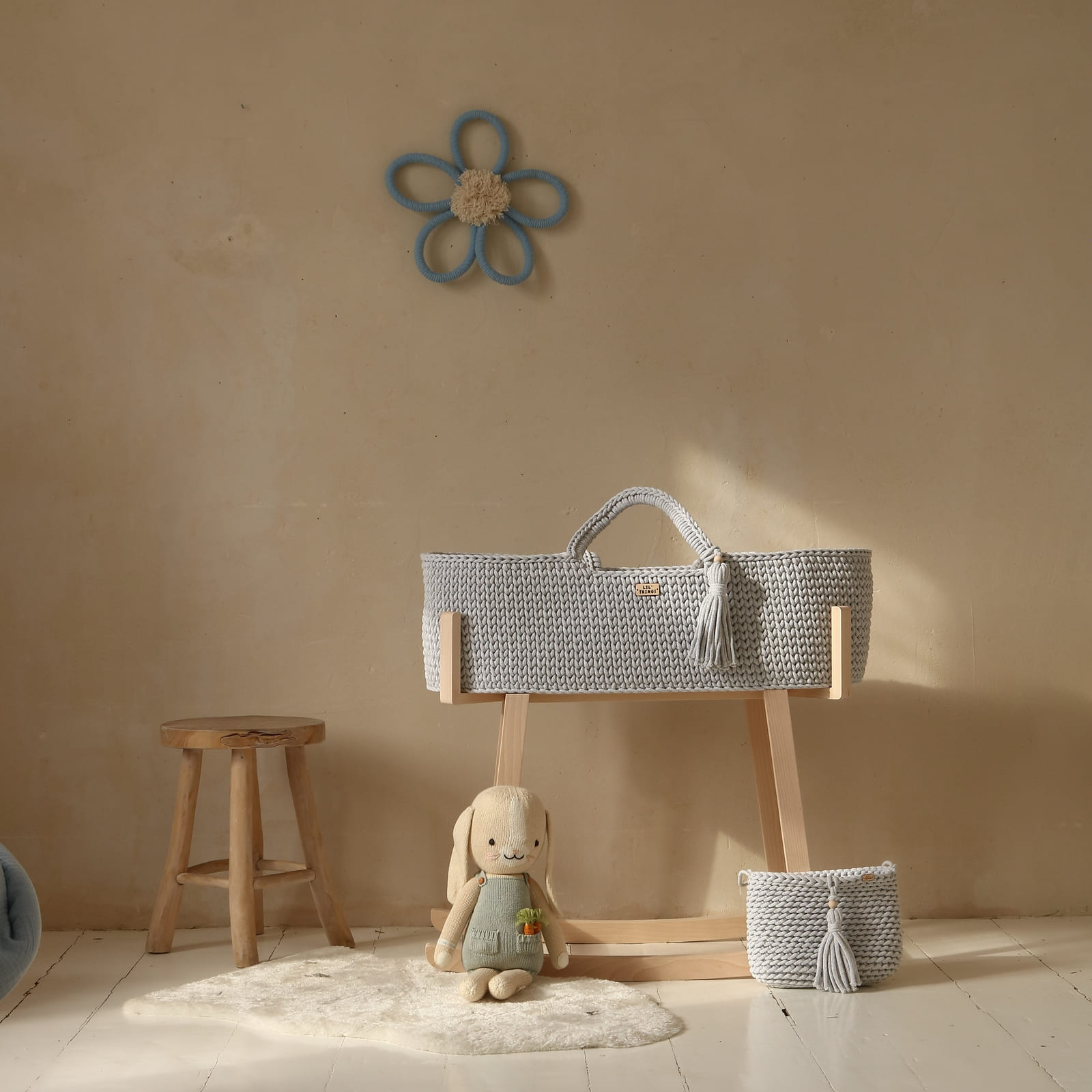 LIL'THINGS Fleur Boho décoration murale bleu