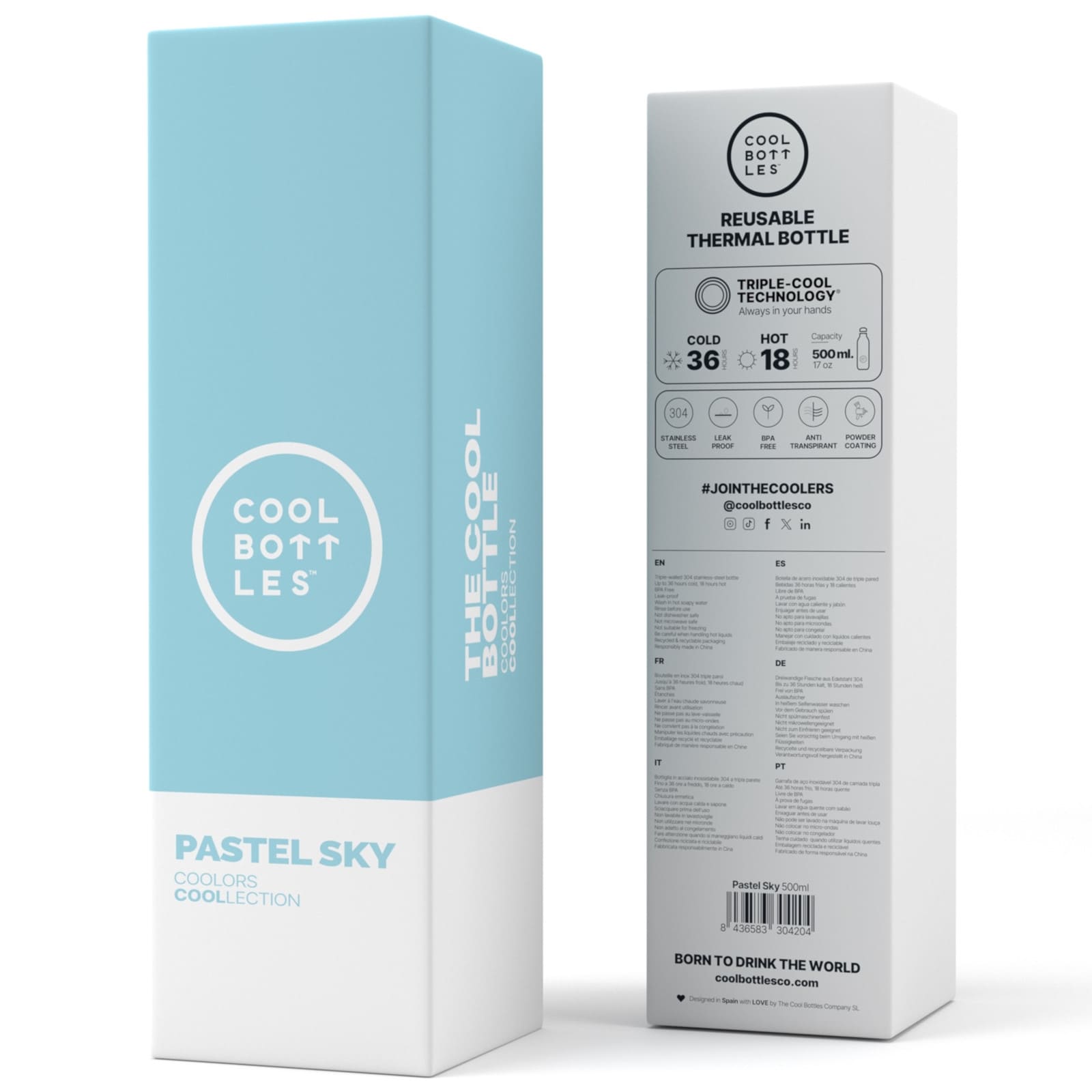 COOL BOTTLES Isolierflasche The Bottle Pastel Sky 500ml