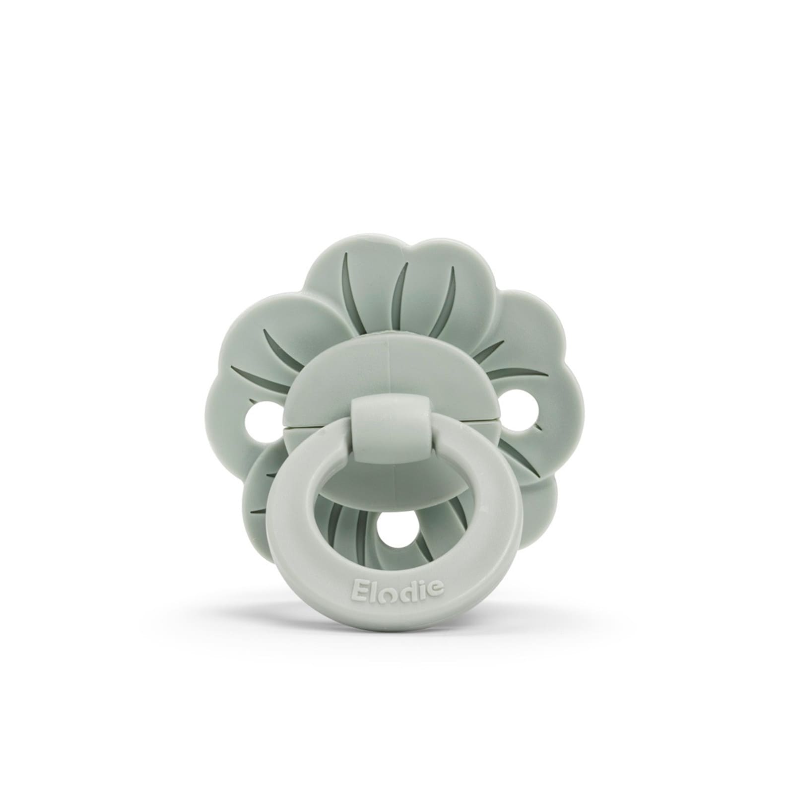 ELODIE Sucette symétrique silicone Binky Bloom Mineral Green, à partir de 3 mois