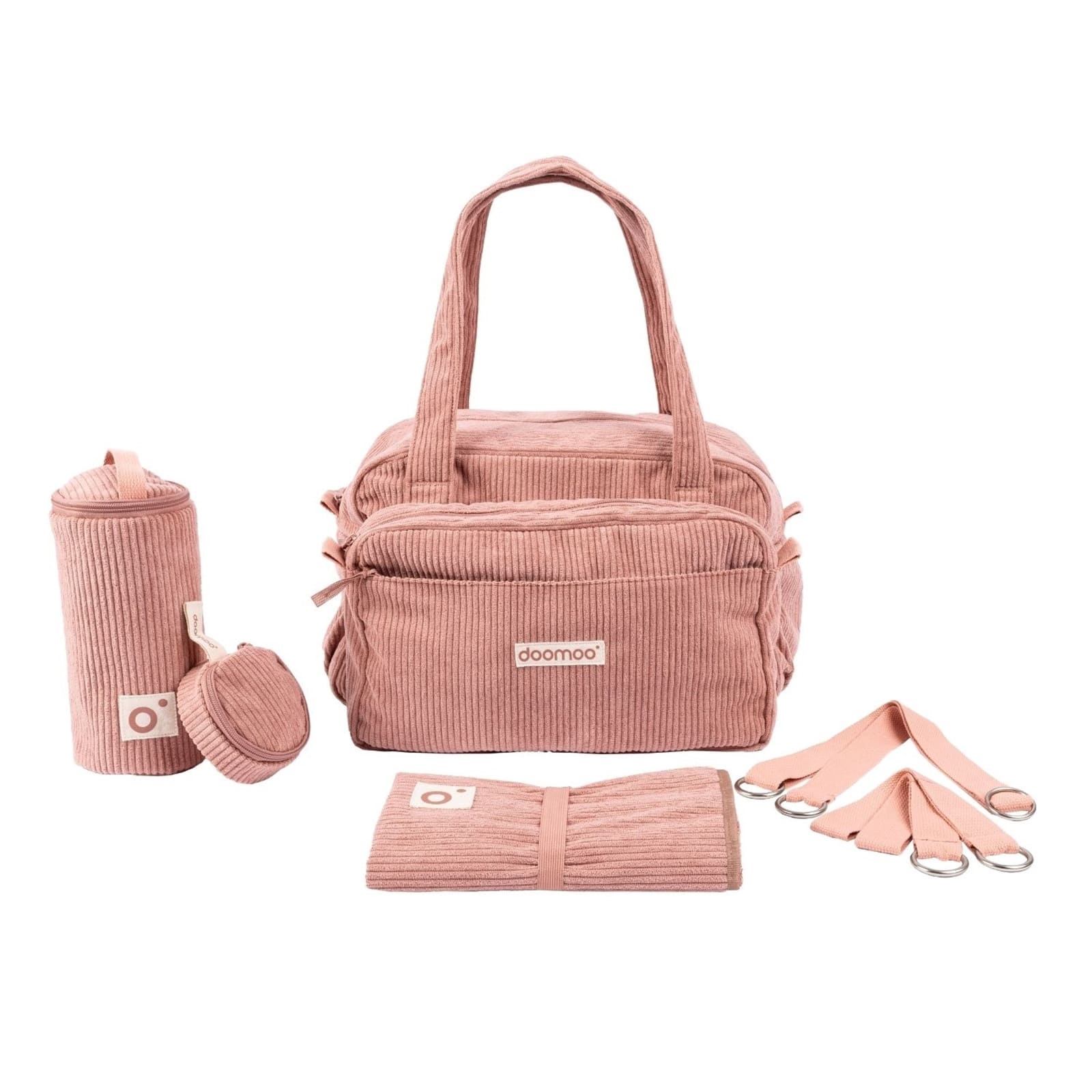 DOOMOO Wickeltasche Fluffy Corduroy Pink