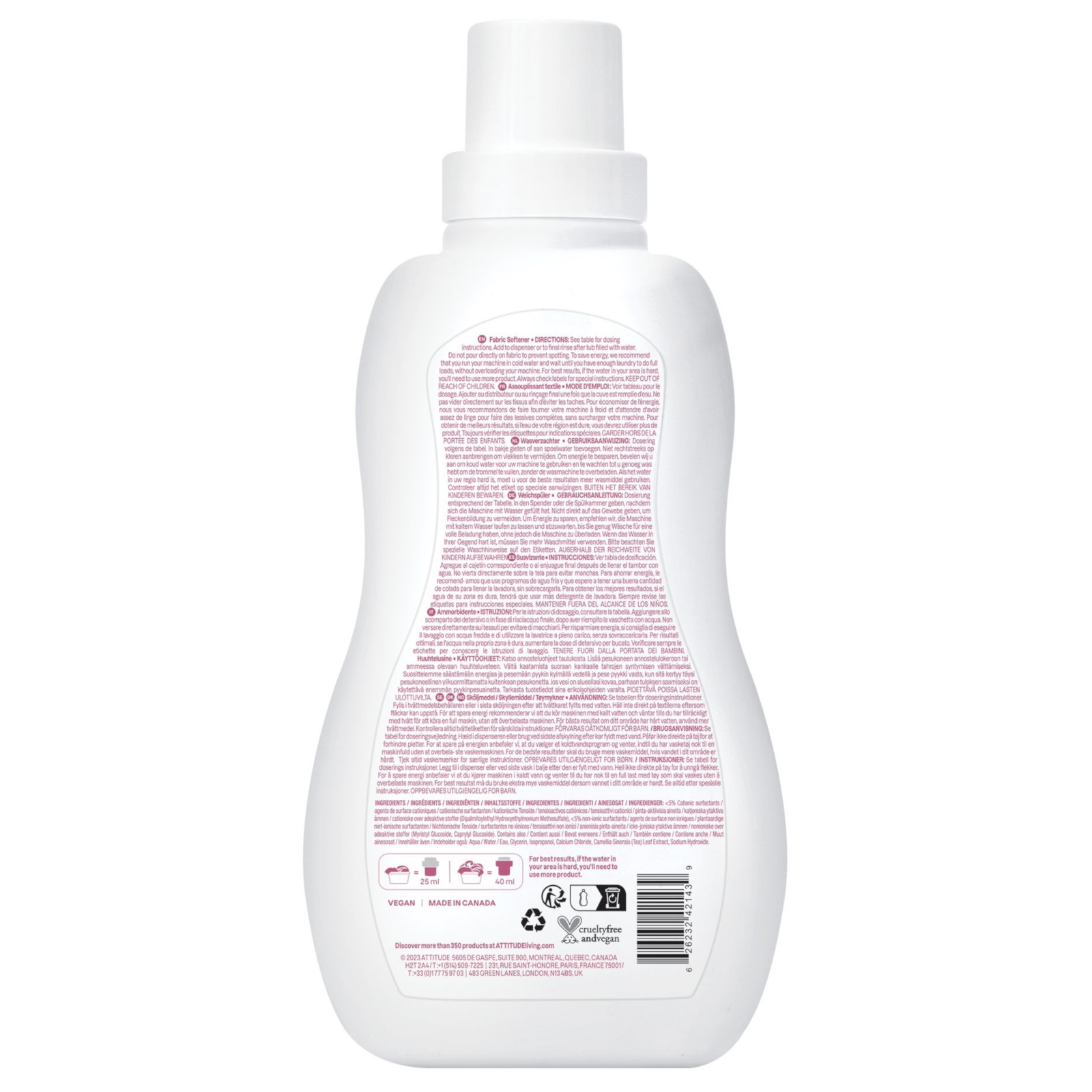 ATTITUDE Little Ones Weichspüler parfümfrei 1L