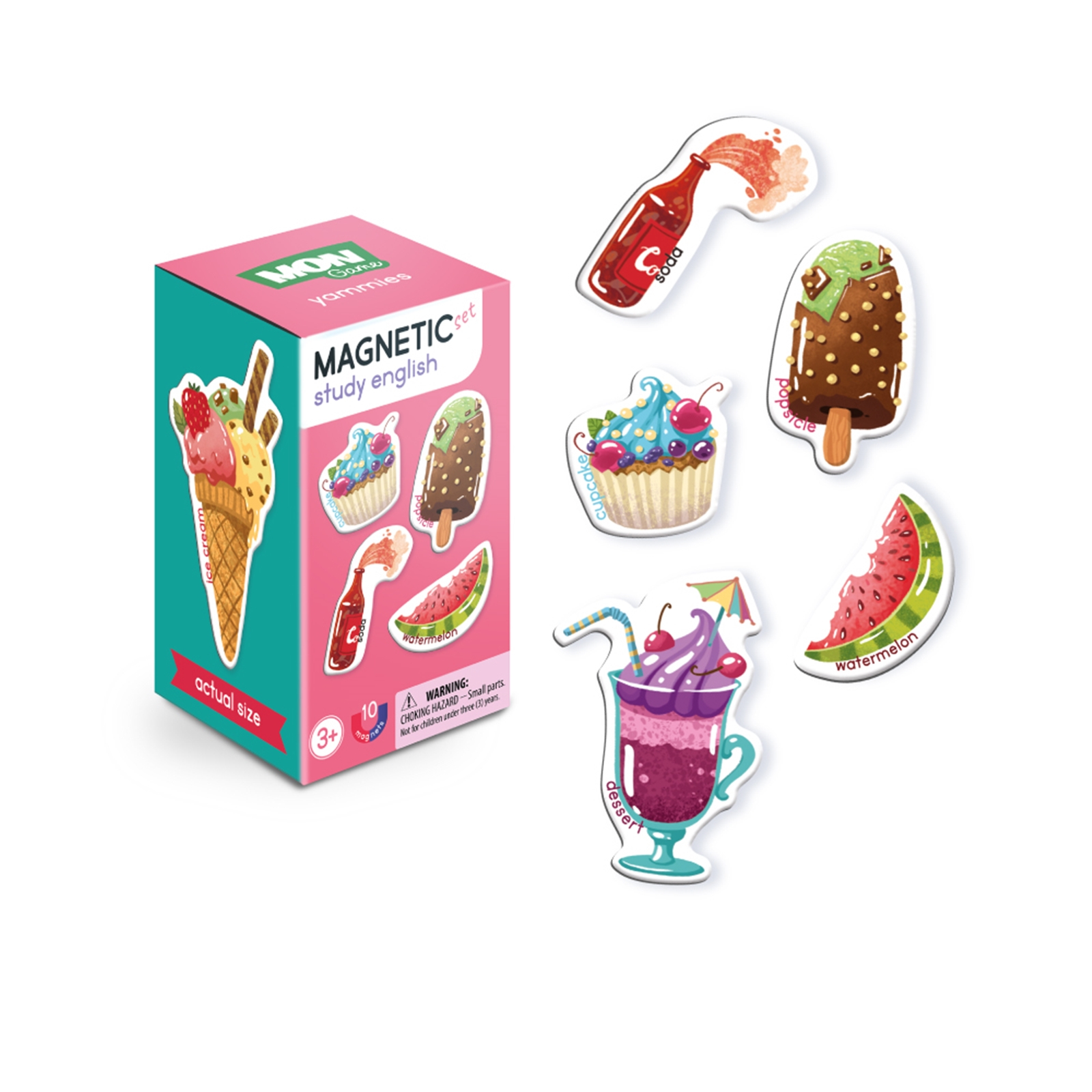 DODO Englisches Magnetset Süssigkeiten, 36M+